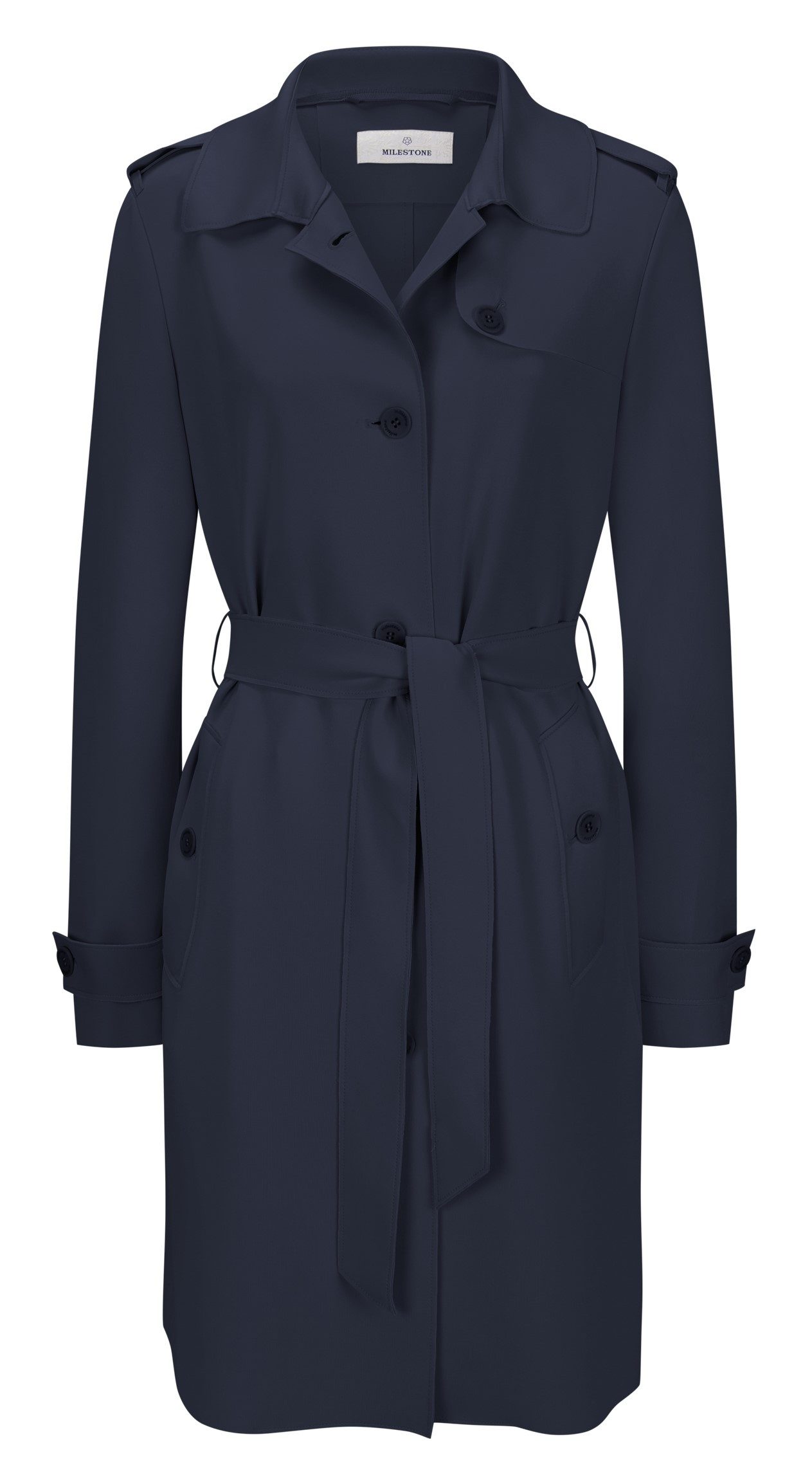 Milestone Trenchcoat MSGoldie ungefütterter Kurzmantel mit günstig online kaufen