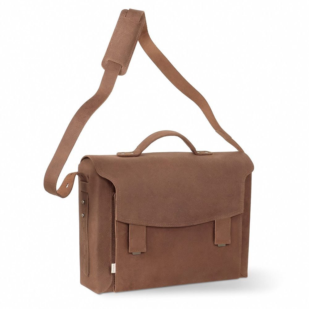Jahn-Tasche Aktentasche Damen-Aktentasche, Leder Braun, Futter Grau, Jahn-Tasche 609