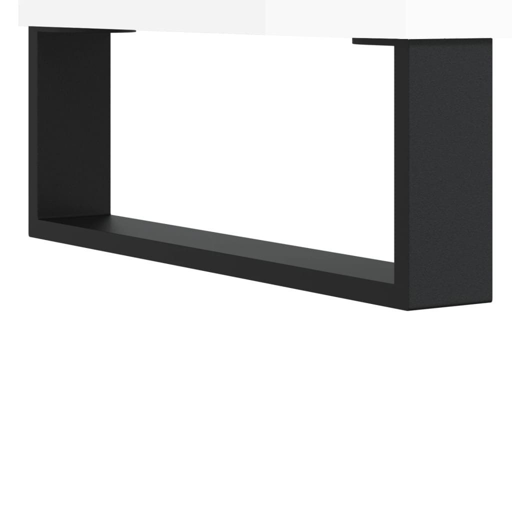 Hochglanz-Weiß 85x38x48 cm 1-tlg. Holzwerkstoff, vidaXL Media-Regal Plattenschrank