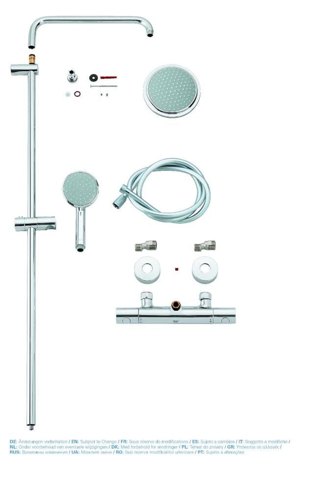 Grohe Duscharmatur Grohe Duschsystem Tempesta C 160 verchromt, mit