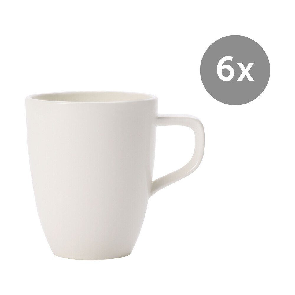 Villeroy & Boch Becher Becher mit Henkel 0,29 l Artesano Original 6-tlg., Premium Porcelain, Henkelbecher, Kaffeebecher, Tasse, 290 ml