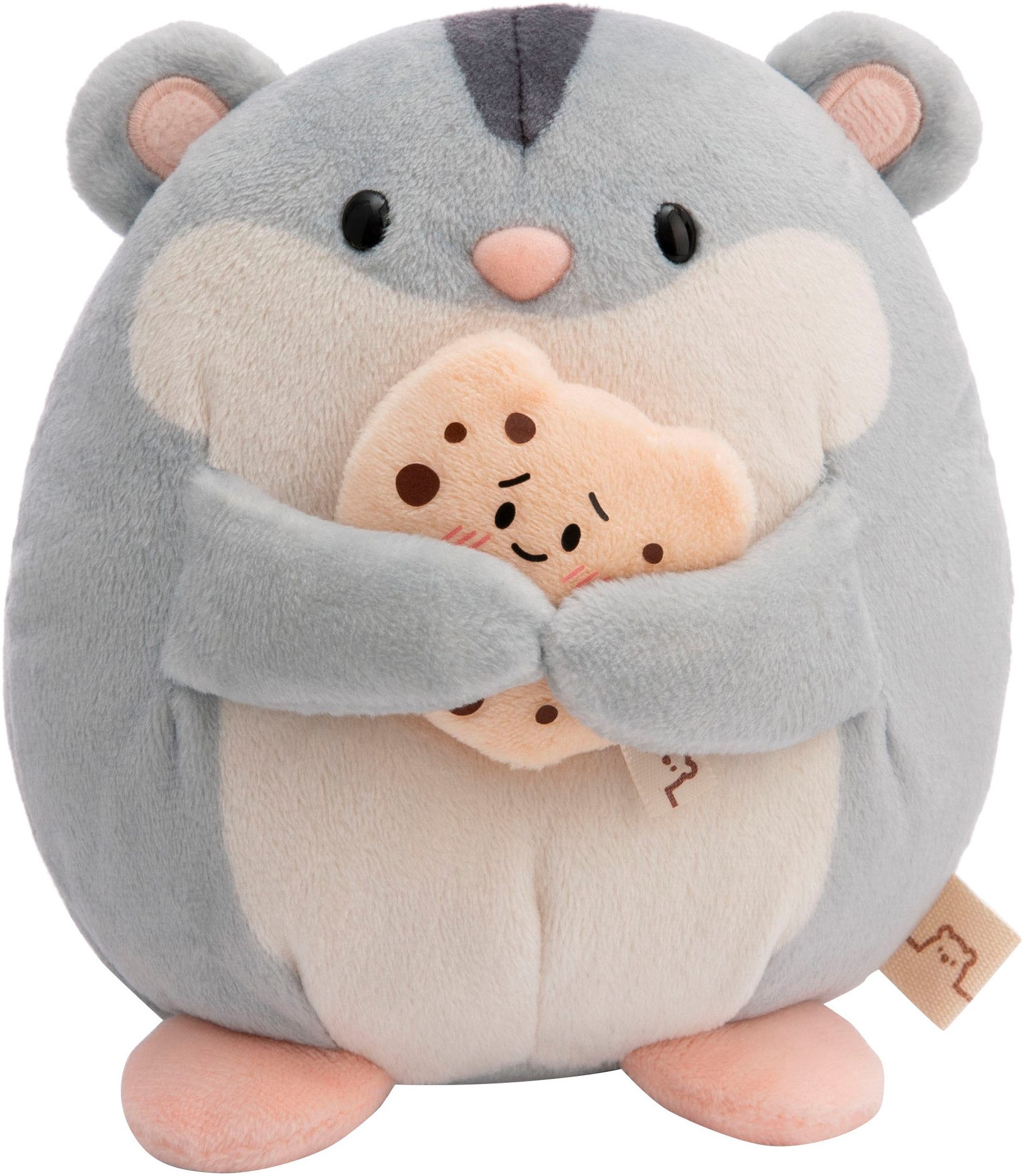 Nici Kuscheltier mymochi, Hamster Shai, 16 cm, mit Keks, in Geschenkbox