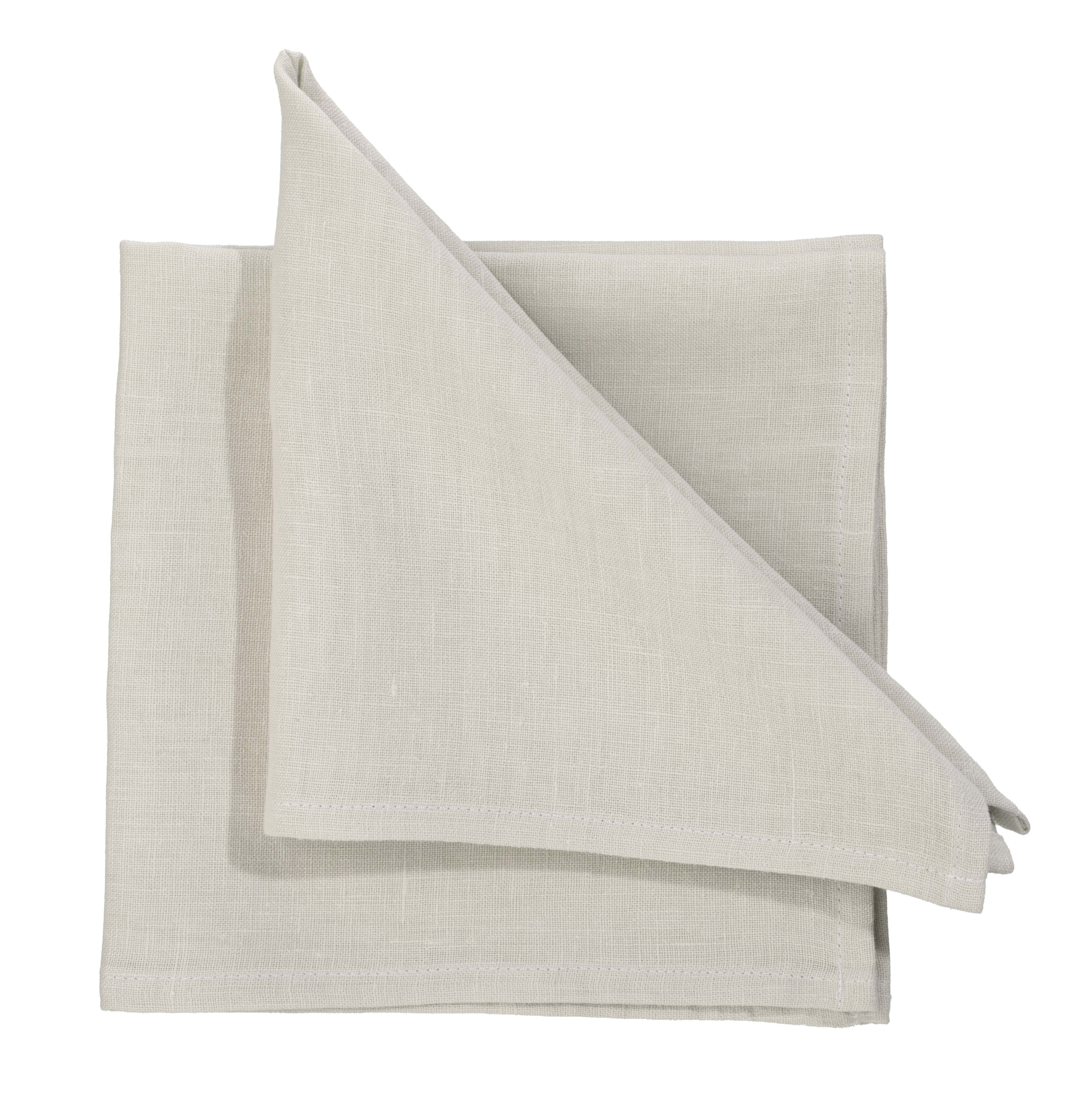 PICHLER Stoffserviette Leinenuni uni Serviette 6er Set 40 x 40 cm LARS Rechteck silber, (Spar-Set, 6 St., 6 Servietten), Servietten Fest Feier Kommunion