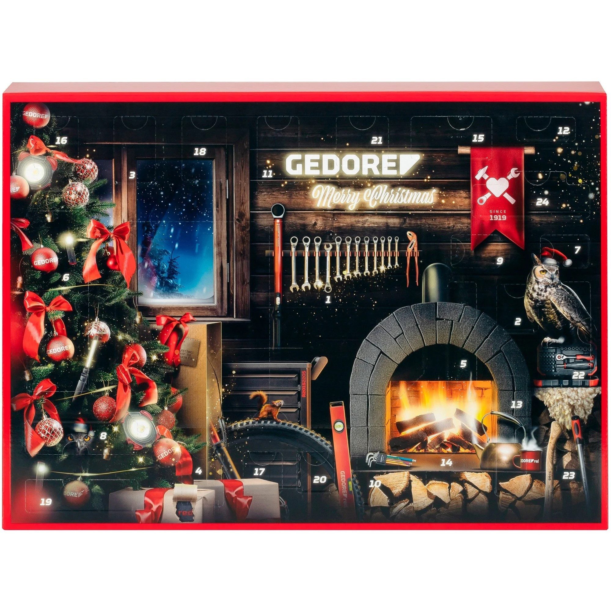 Gedore Adventskalender Gedore Adventskalender 2024 R49013033 red 33- tlg. W günstig online kaufen
