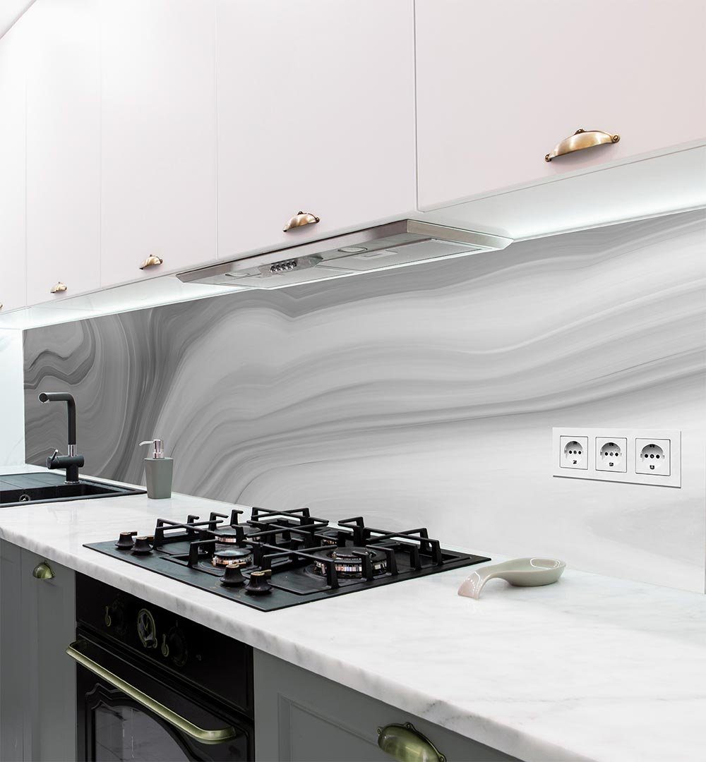 MyMaxxi Dekorationsfolie Küchenrückwand Marmor grau selbstklebend Spritzschutz Folie