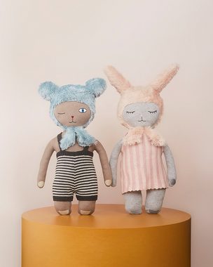 OYOY Kuscheltier Hopsi Bunny Stofftier - Dekokissen Hase Kinder kuschelig, aus Baumwolle - 45x25x5 cm