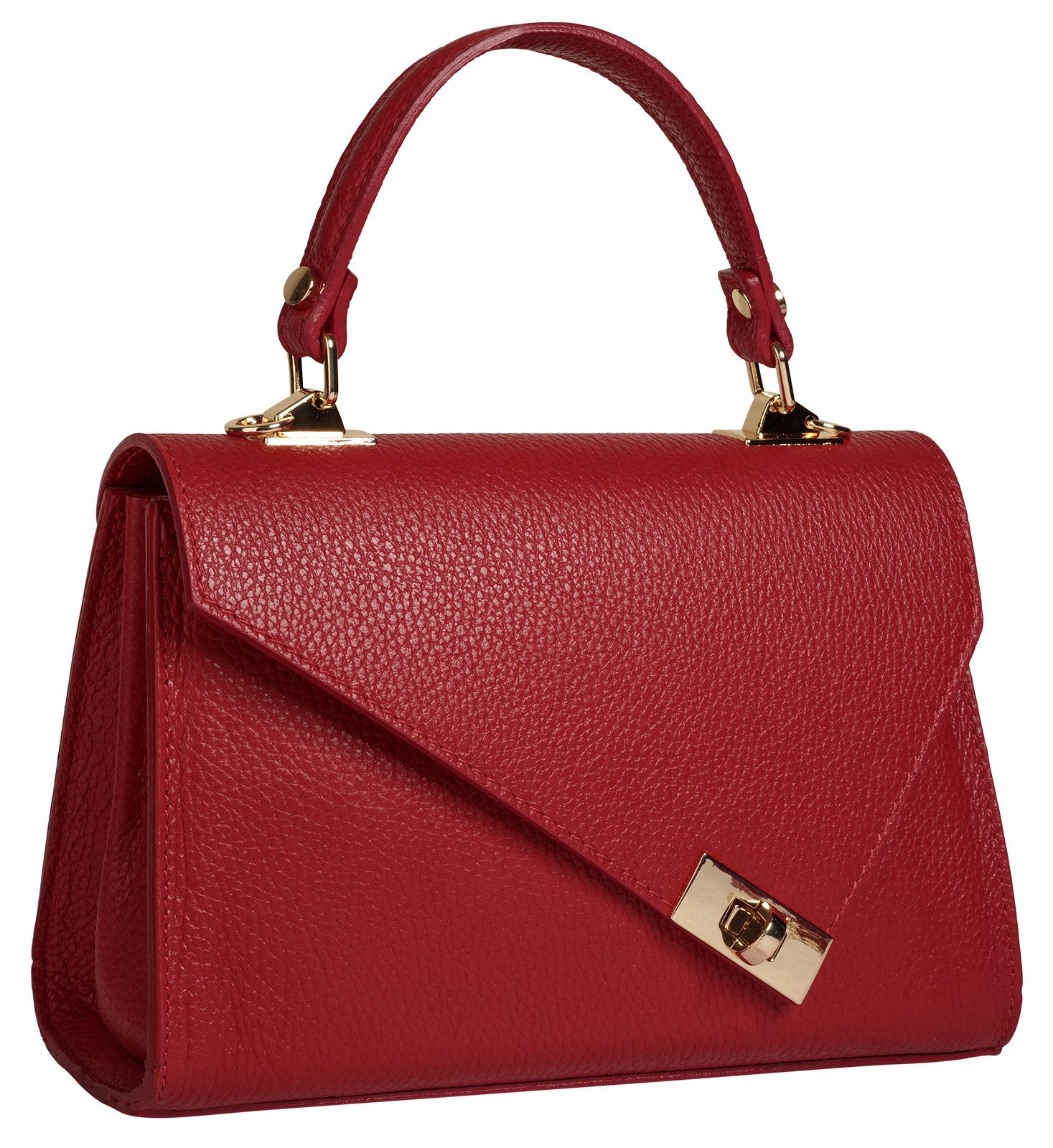 Cluty Henkeltasche, echt Leder, Made in Italy