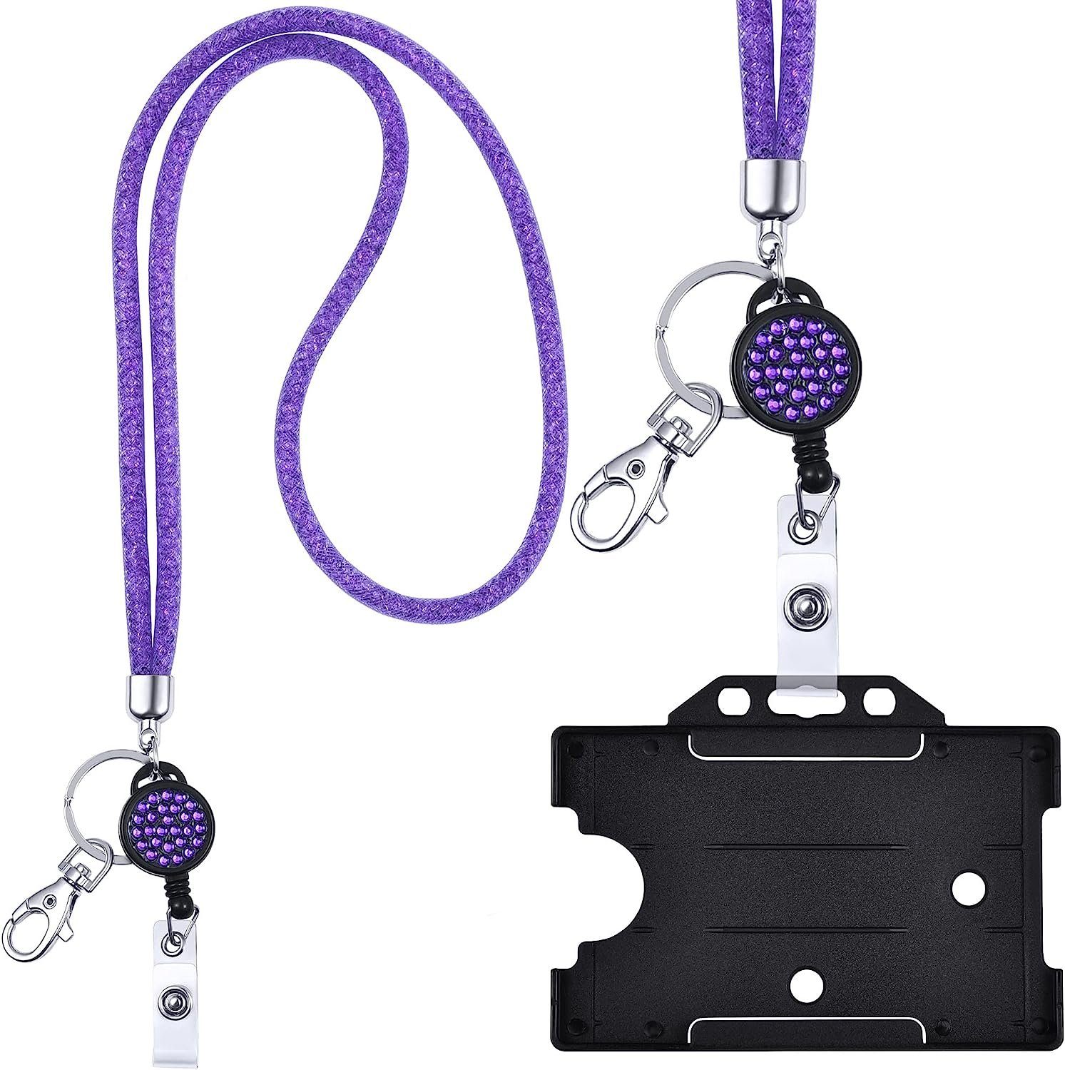 WEBBOMB Schlüsselanhänger Kristall Lanyard + Jojo Set + Kartenhalter Umhängeband Schlüsselband