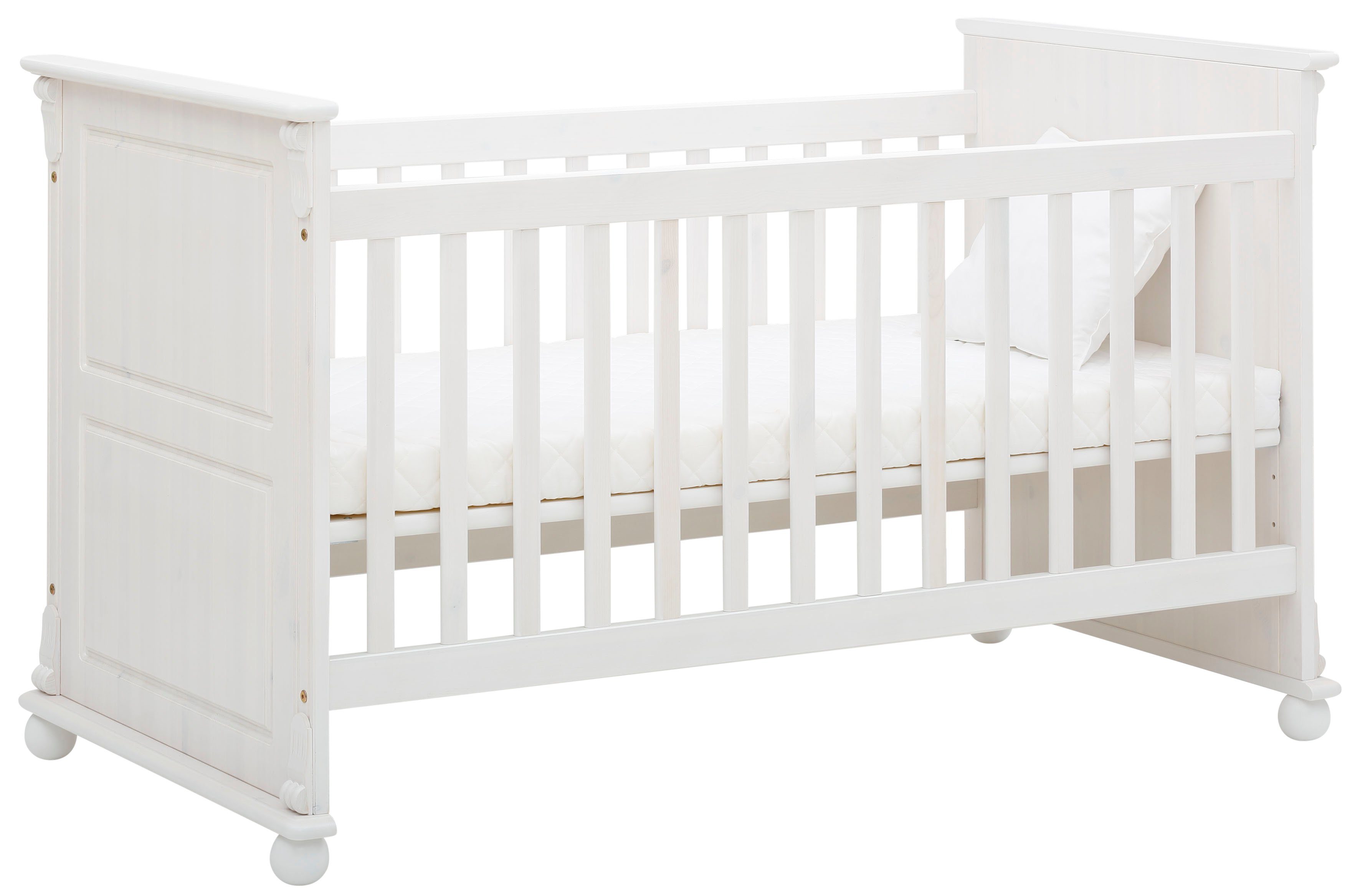 OTTO home Babybett Aimo. Landhausstil, mit Kassetten, stabile und hochwertige Qualität, aus Massivholz (Kiefer), FSC®-Holz zertifiziert