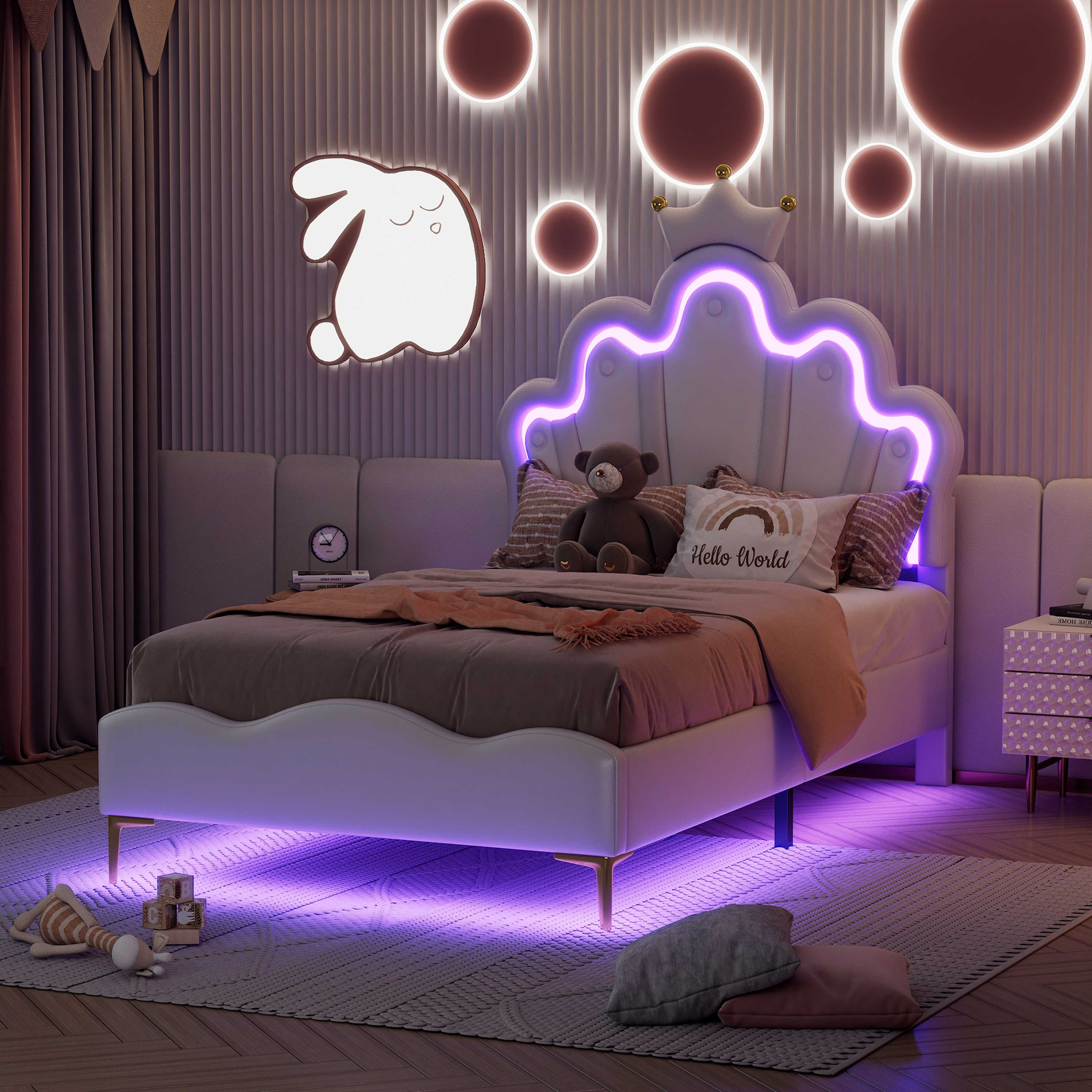 BlingBin Prinzessinbett Kinderbett Einzelbett (1-tlg., mit günstig online kaufen