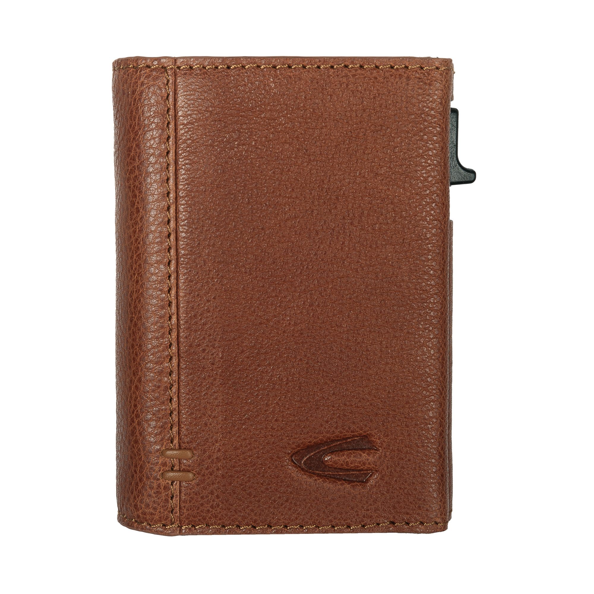camel active Kartenetui Thunder, Leder-Herrenbörse mit Kartenschieber, Magnethalterung und RFID-Schutz