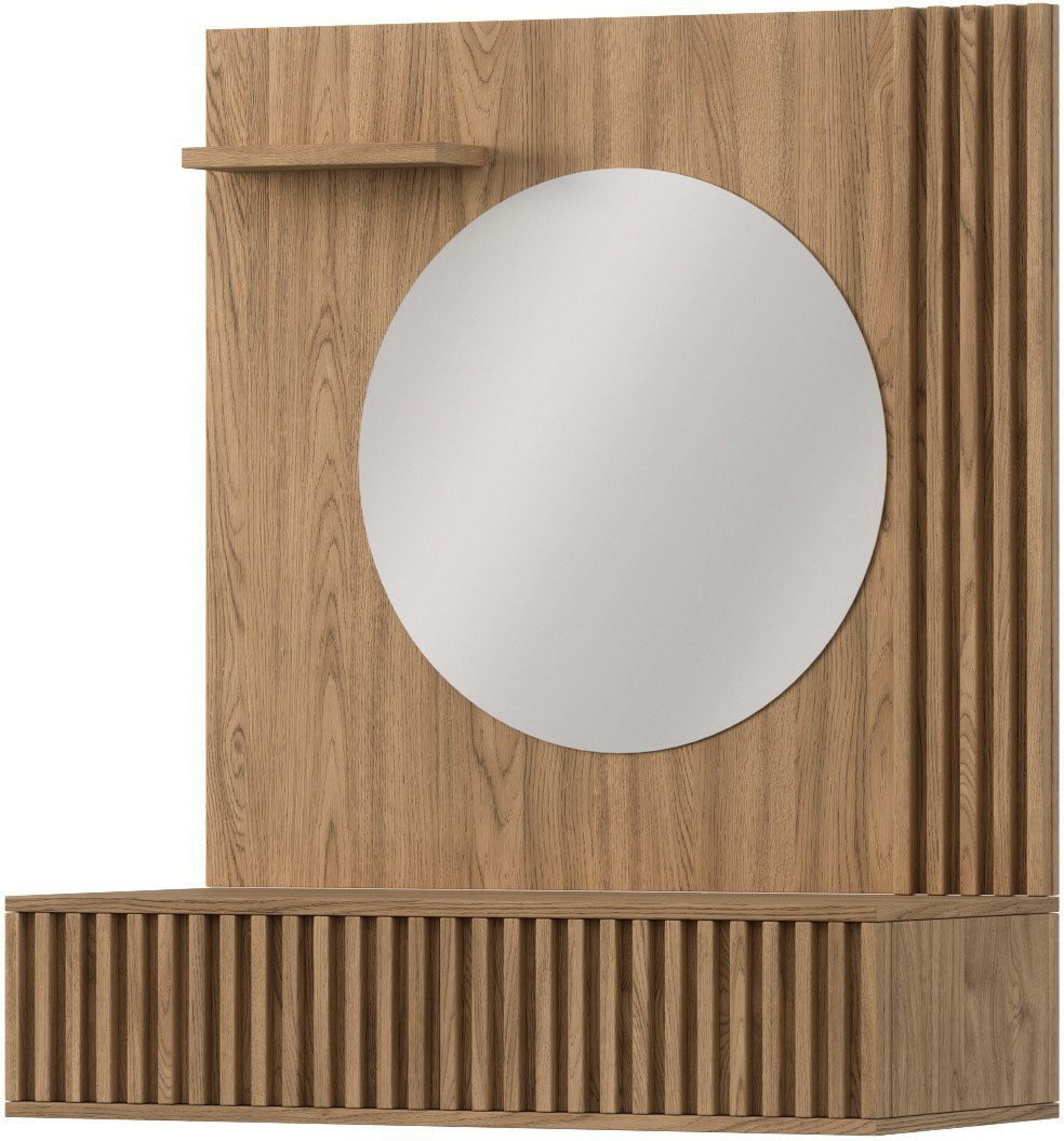 MOEBLO Schminktisch Entia (Eiche Artisan mit Lamellen mit Schublade mit Spi günstig online kaufen