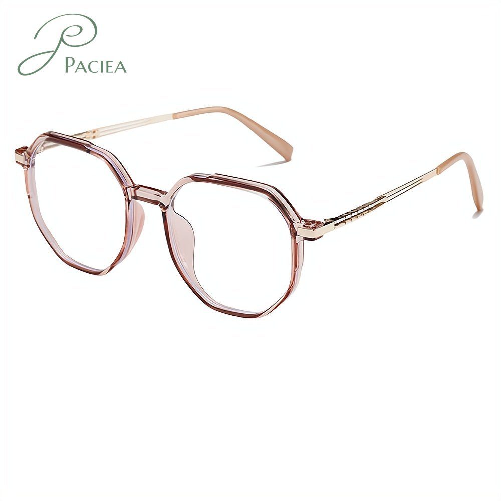 PACIEA Brille Polygonaler Anti Blaulicht Brillenrahmen