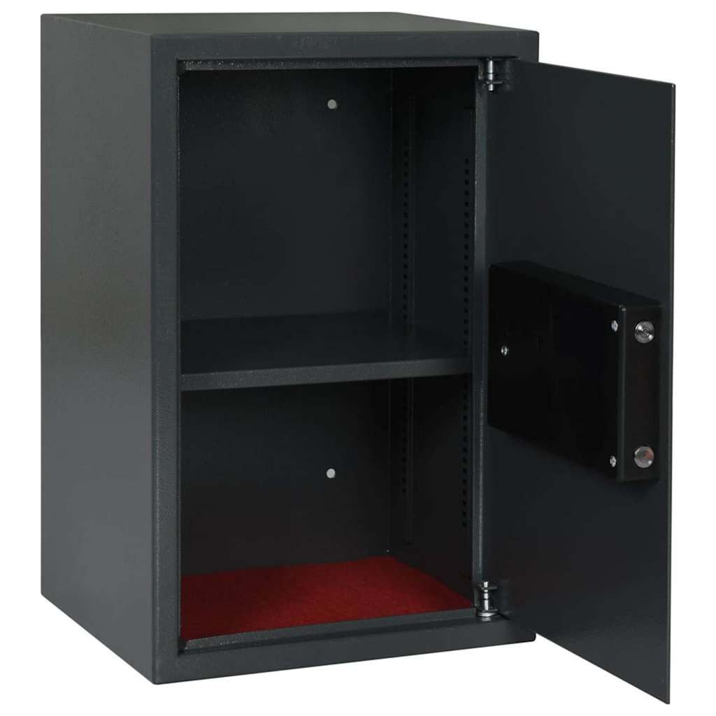 vidaXL Tresor Digitaler Safe mit Schloss Dunkelgrau 40 x 35 x 60 cm Stahl