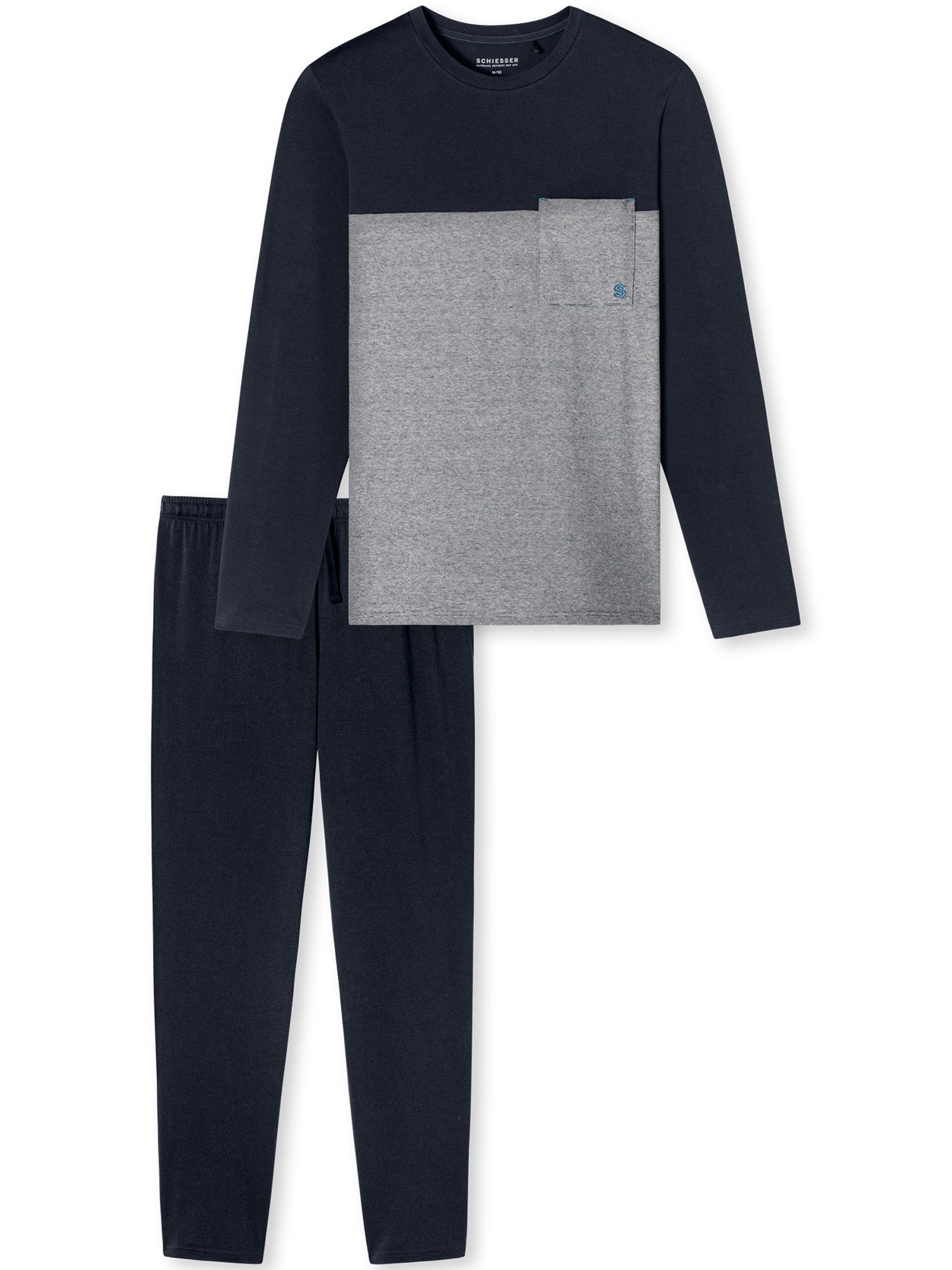 Schiesser Pyjama Rundhals - 95/5 Nightwear günstig online kaufen