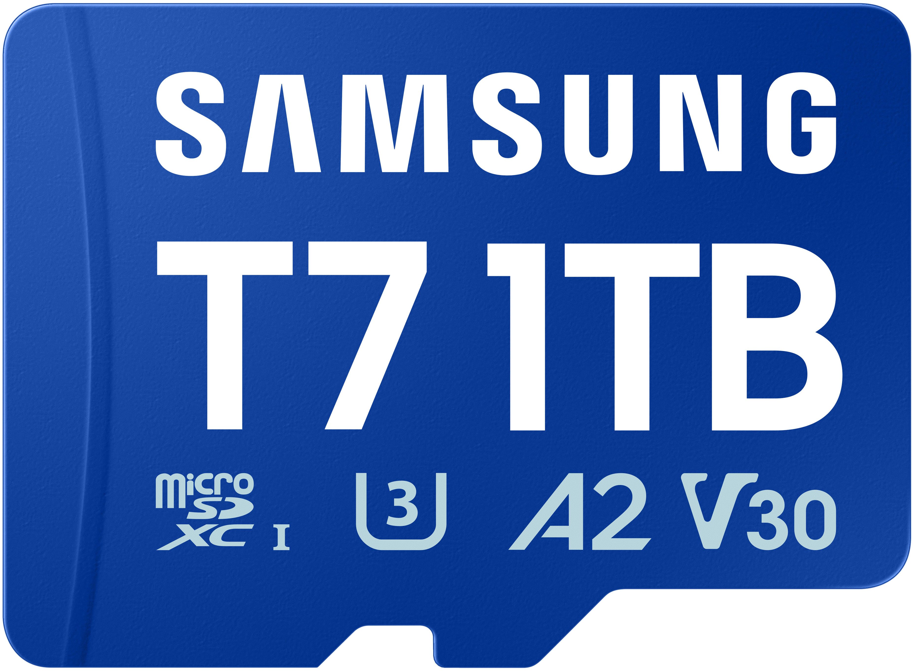 Samsung T7 Speicherkarte (1000 GB, Video Speed Class 30 (V30), 170 MB/s Lesegeschwindigkeit)