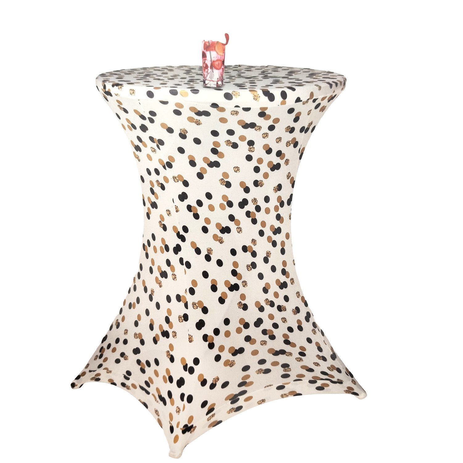 BURI Stuhlhusse Stretch Stehtischbezug 80cm Stehtischhusse Husse Stehtisch Bezug bunt