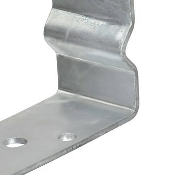 vidaXL Einschlagbodenhülse Pfostenträger 6 Stk Silbern 12615 cm Verzinkter Stahl