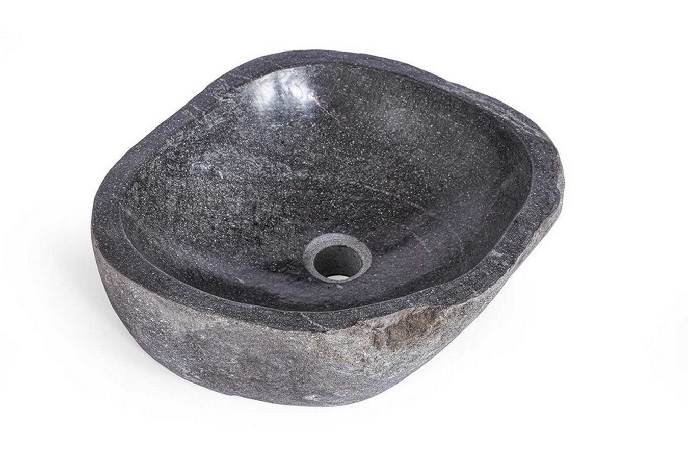 daslagerhaus living Gästehandtücher Waschbecken Kiesel oval medium