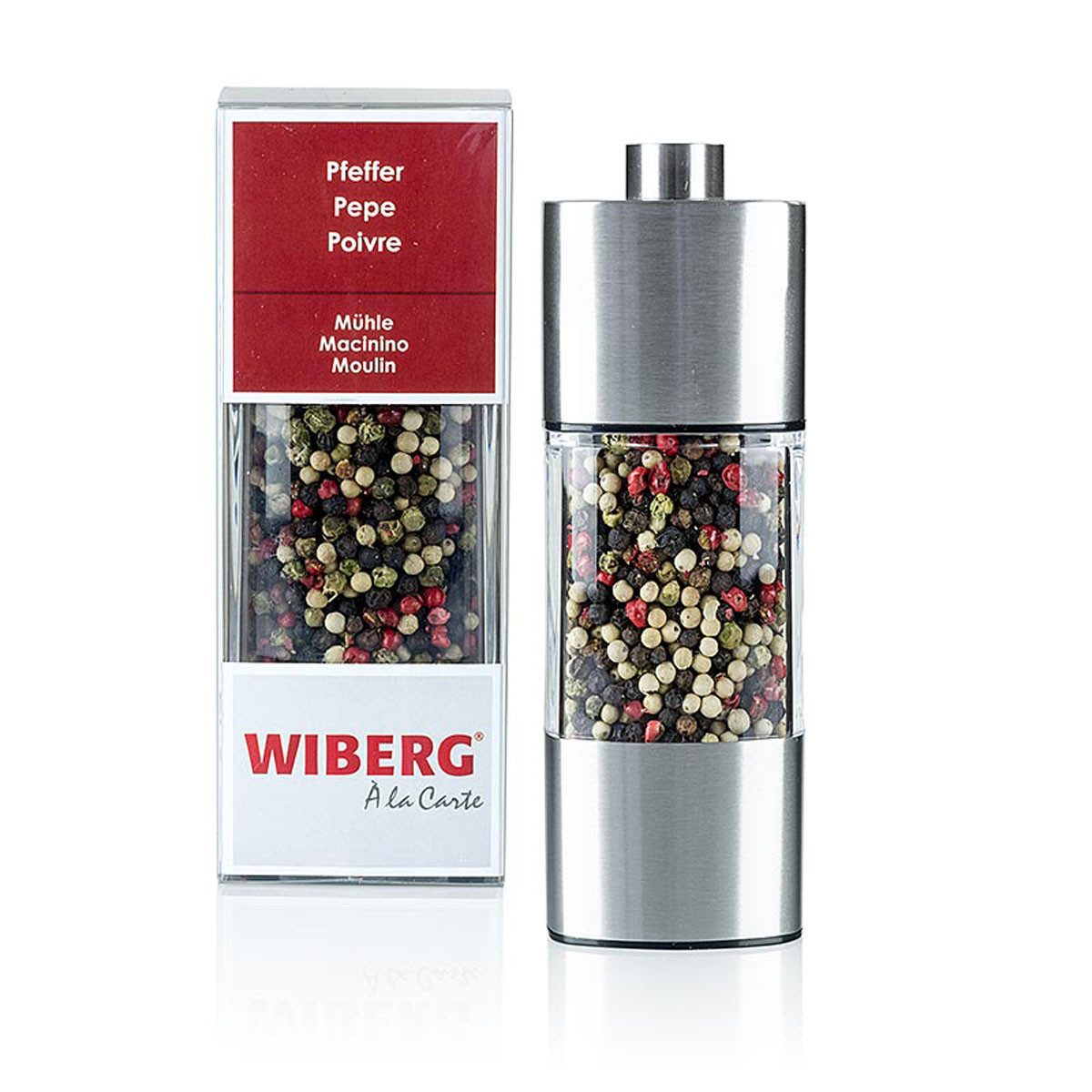 WIBERG Gewürz, Wiberg Pfeffer bunt ganz in der Mühle 14cm Keramik Mahlwerk 65g
