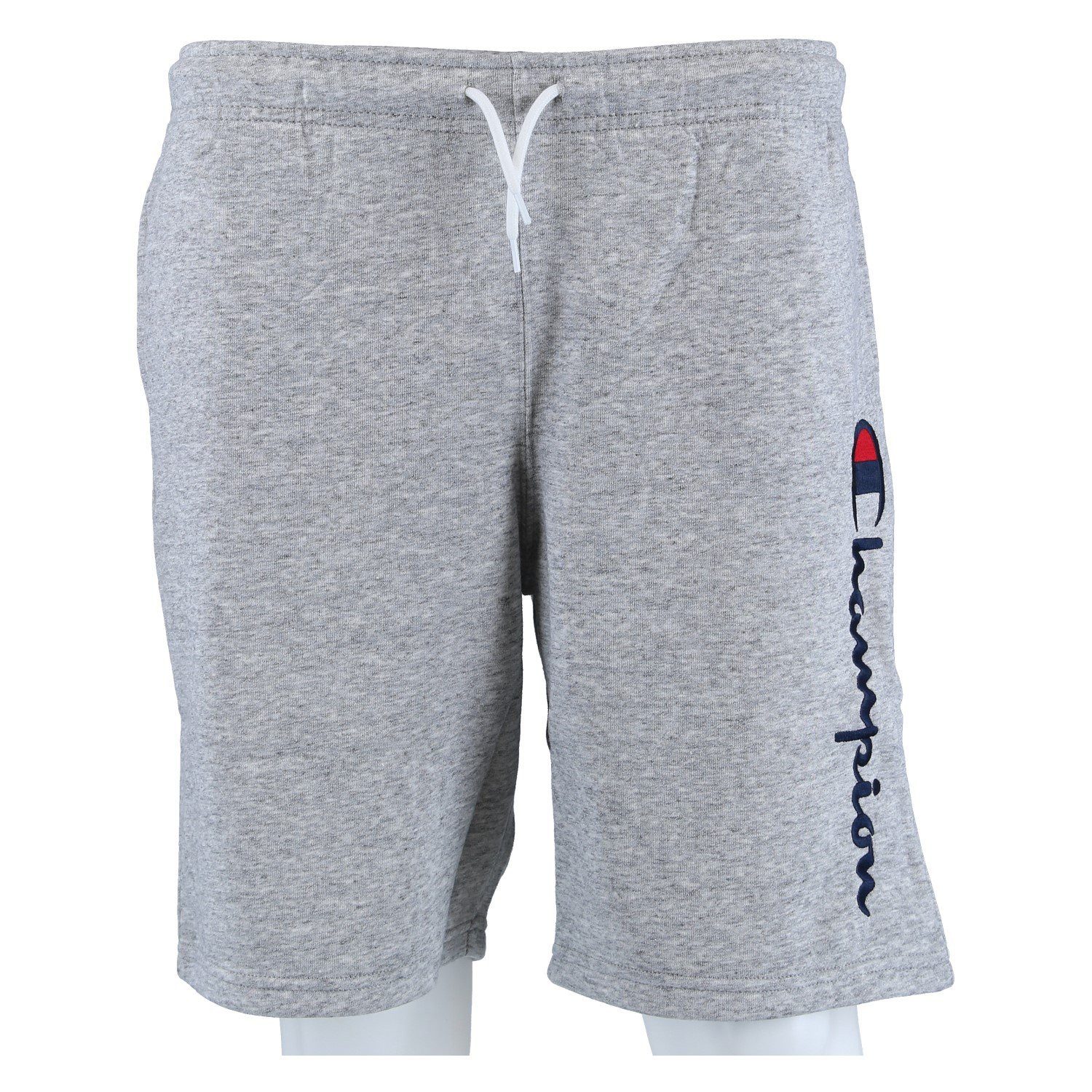 Bermudas Freizeithose (Baumwolle) mit Logo-Schriftzug kurz hellgrau Jungen
