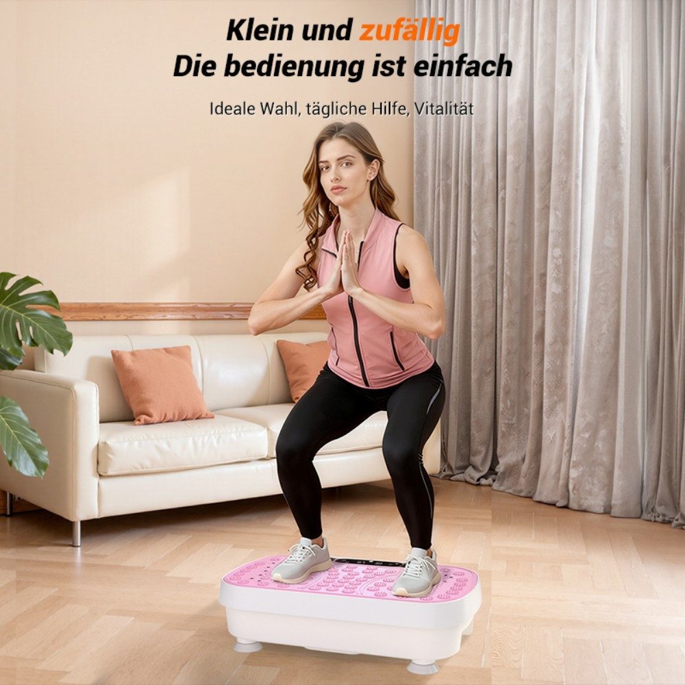 LONTEK Vibrationsplatte mit 99 Stufen & Fernbedienung, 150 W, (1 tlg), 120 kg Belastbarkeit, Timer & P1–P9