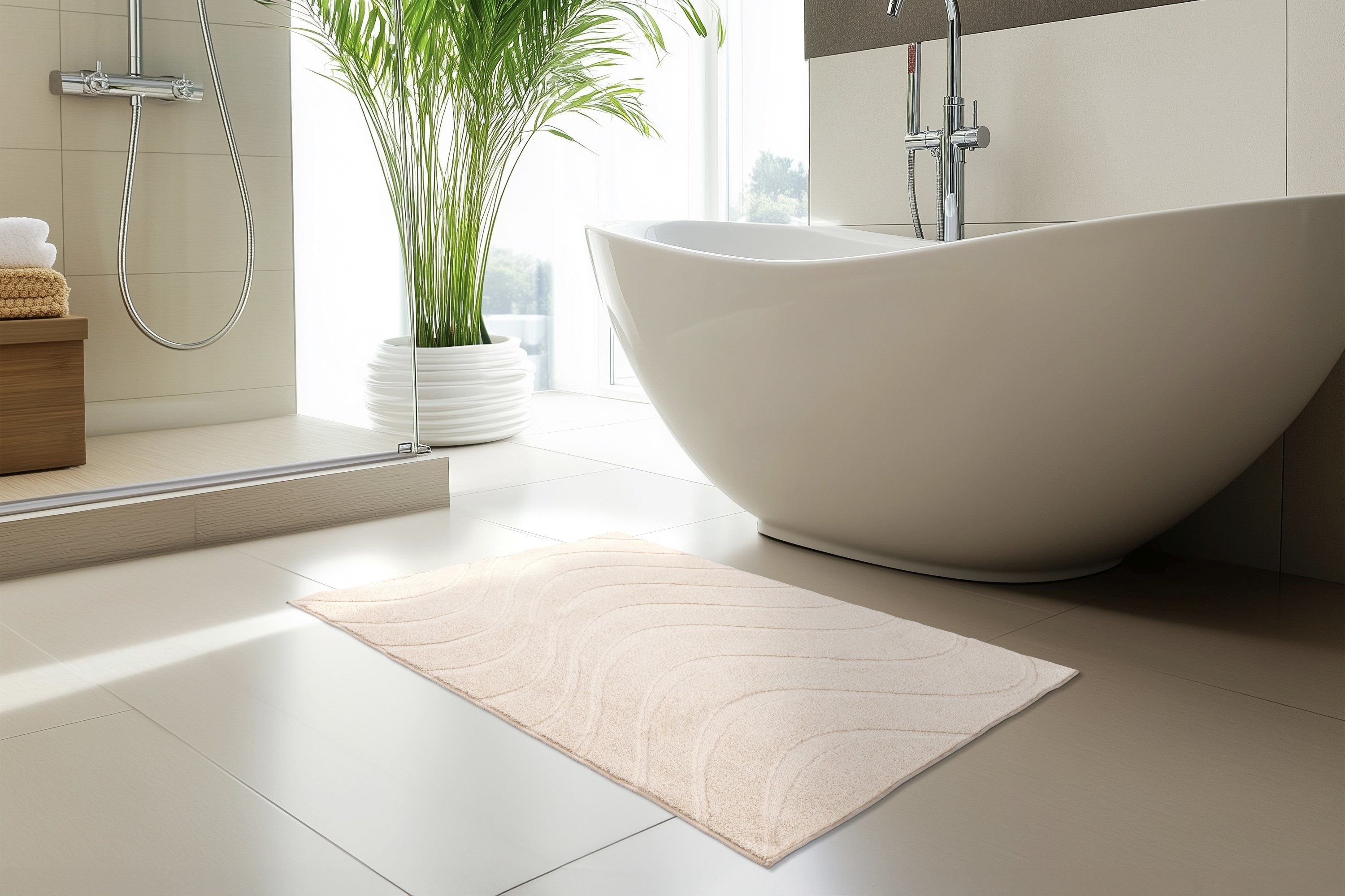 Kayoom Badematte Badematte Ocean Touch 425, Polyester, Kurzflor günstig online kaufen