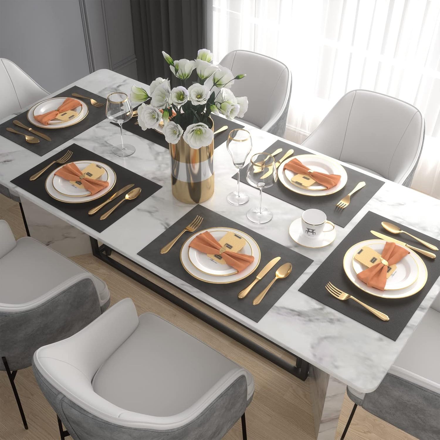 RWEUOQ Platzset Platzsets Abwaschbar Tischsets Rutschfest günstig online kaufen