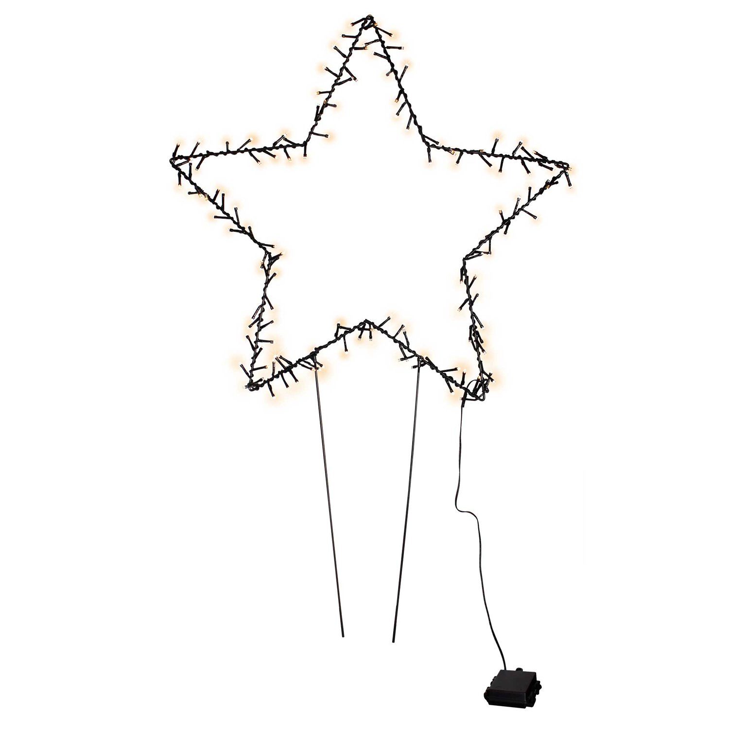 Mojawo Lichtervorhang XXL LED Metall Weihnachtsstern Gartenstecker warmweiß günstig online kaufen