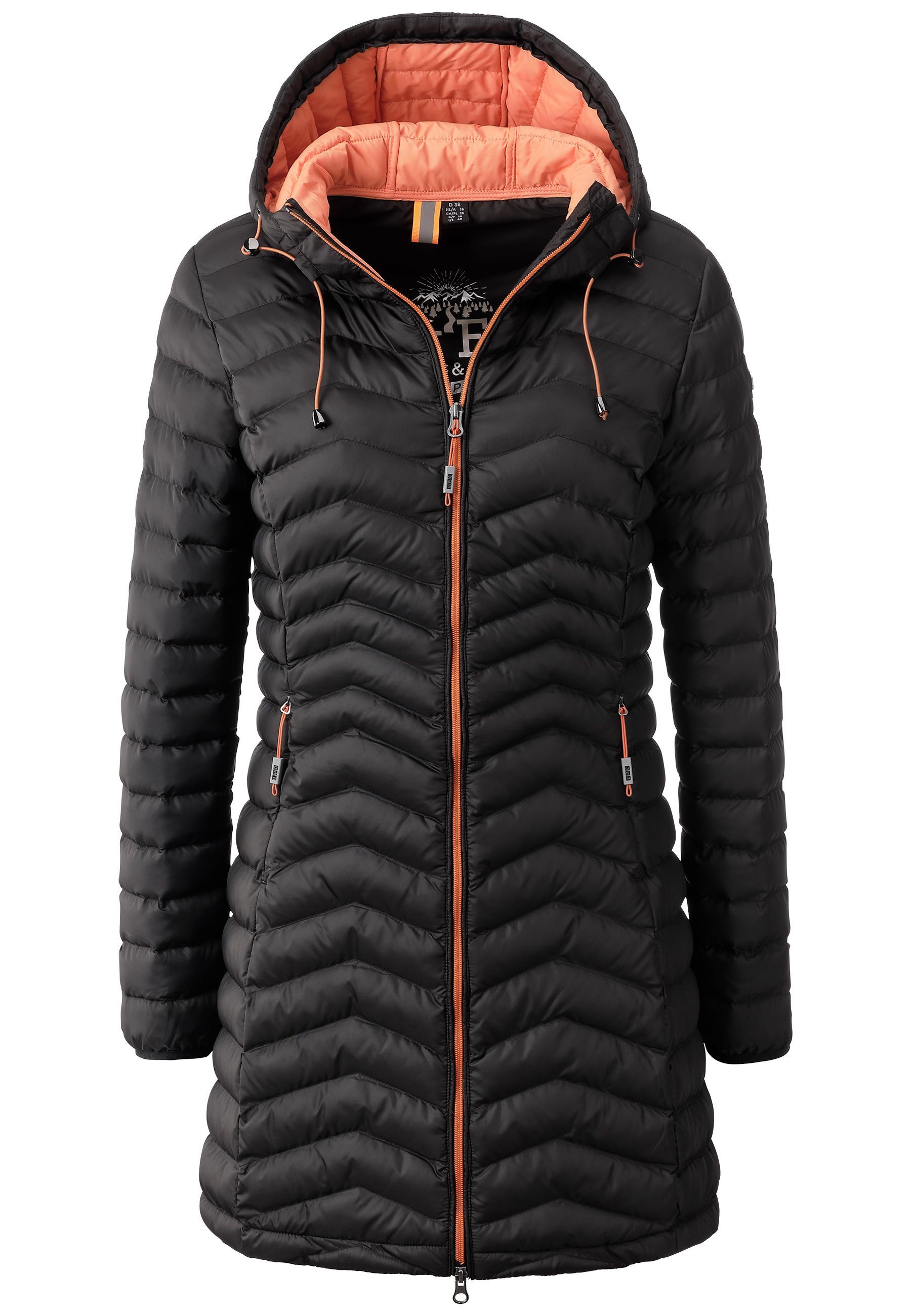 Wattierte mit LPO Steppjacke - Tamina Stepp-parka Kapuze BLACK