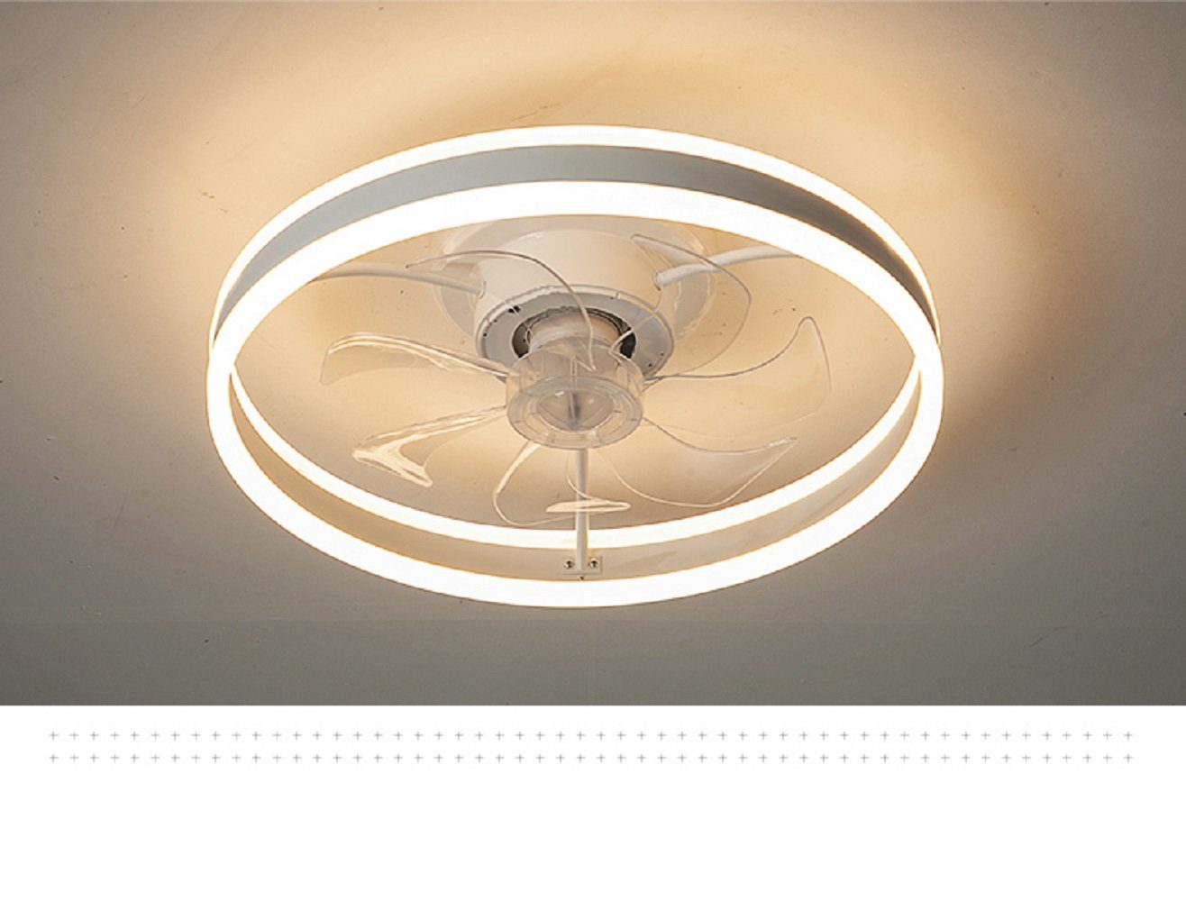 Euroton Deckenventilator Deckenventilator LED Beleuchtung Deckenlampe Fernbedienung, 20 cm Durchmesser, Nicht zutreffend