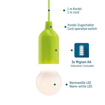 HyCell Dekolicht Pull-Light Set mit Zugschalter - Warmweiß LED mit 22 Stunden Leuchtdauer