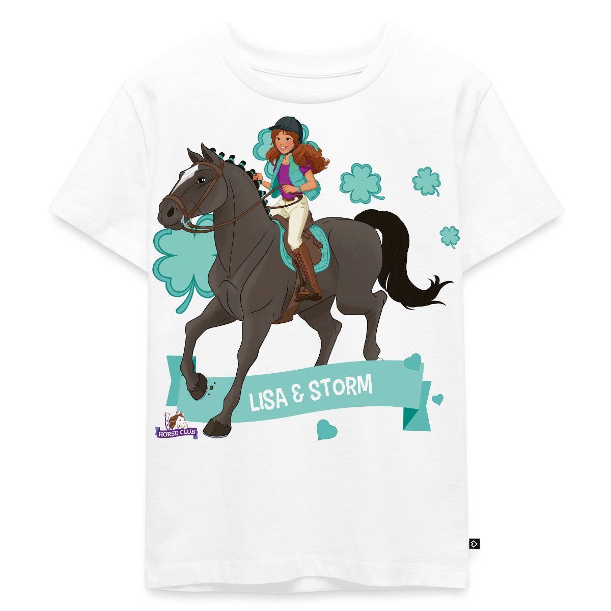 T-Shirt Schleich Horse Club Lisa & Storm reiten aus Kinder Premium T-Shirt