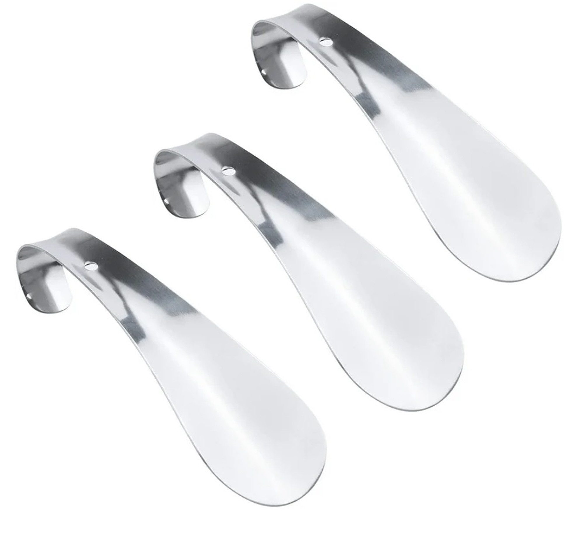 Schuhlöffel 3er Set Schuhlöffel klein aus Edelstahl, 16cm Schuhanzieher, Schuhan
