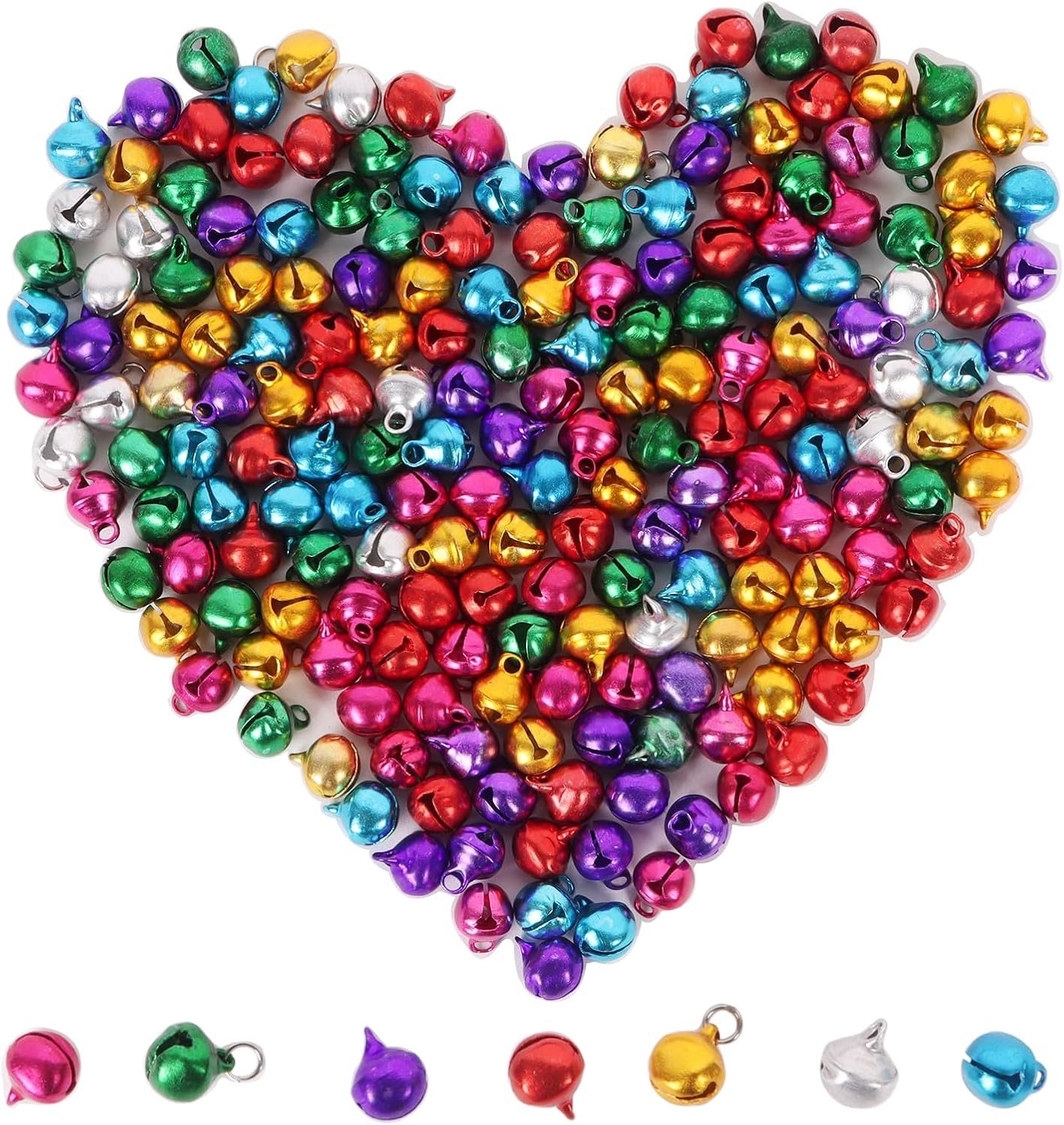 Ledander Christbaumschmuck Kleine Glöckchen,für Schmuck, Weihnachten Dekoration,Haustier Glocken (200-tlg)