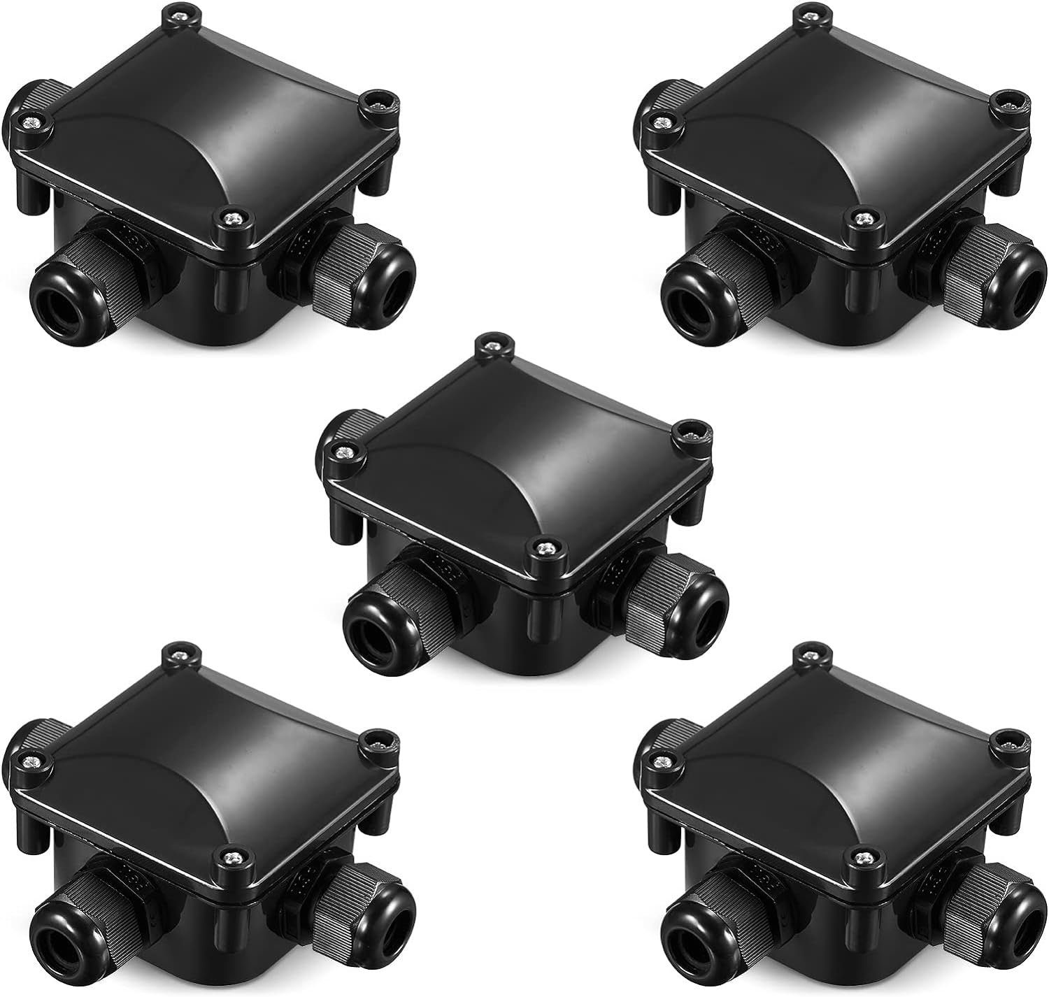 TLGREEN Kabelbox Wasserdicht Abzweigdose, 3Wege Verteilerdose, (5tlg