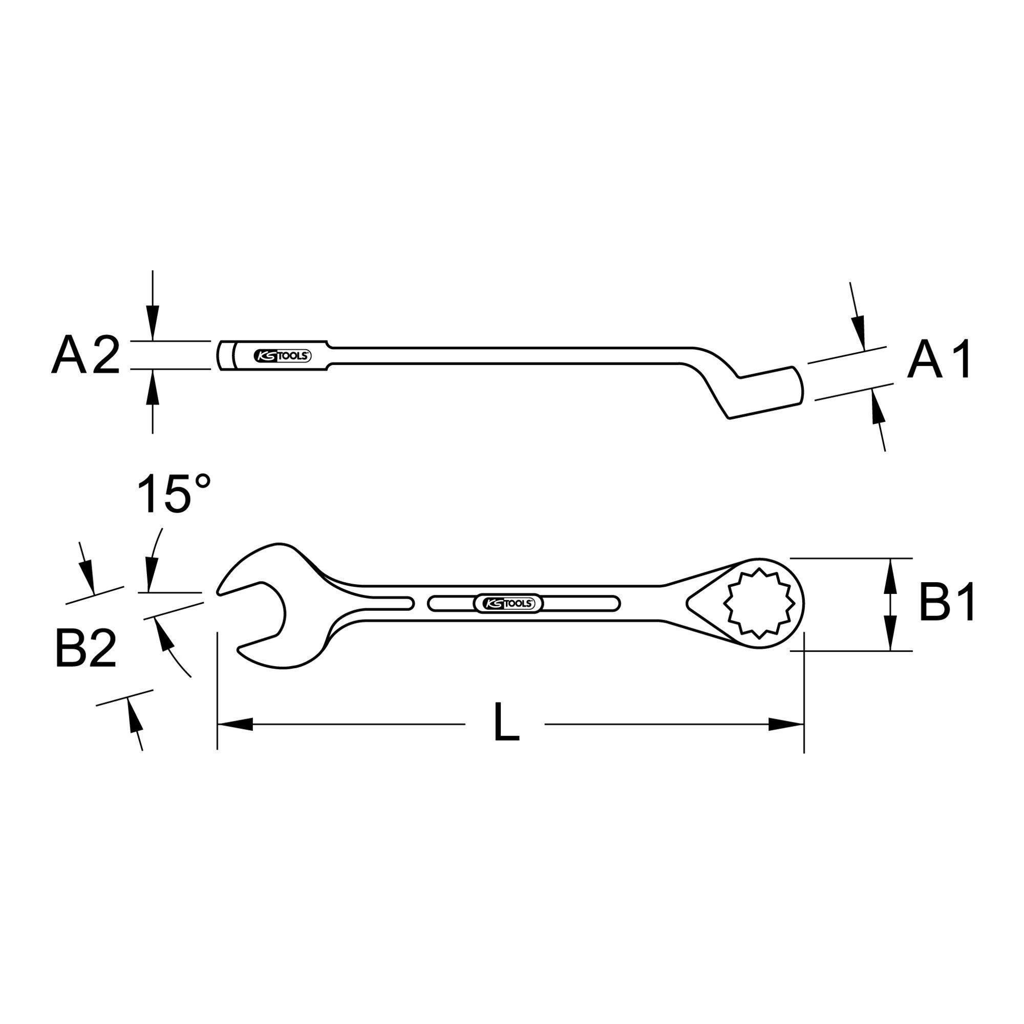 KS Tools Ratschenringschlüssel KS Tools CLASSIC Ringmaulschlüssel, gekröpft, 7mm