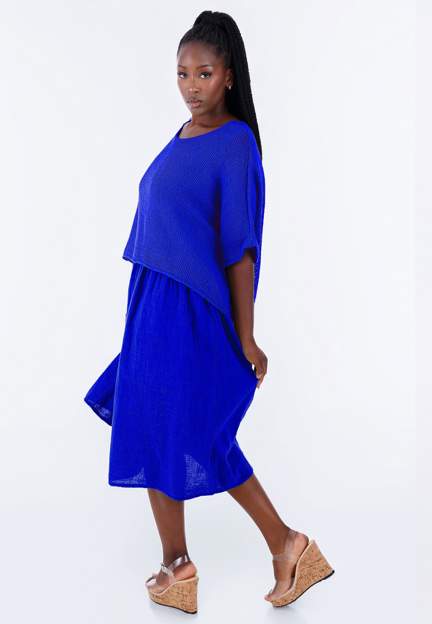 YC Fashion & Style Sommerkleid Lagenlook-Kleid aus Baumwolle im angesagten günstig online kaufen