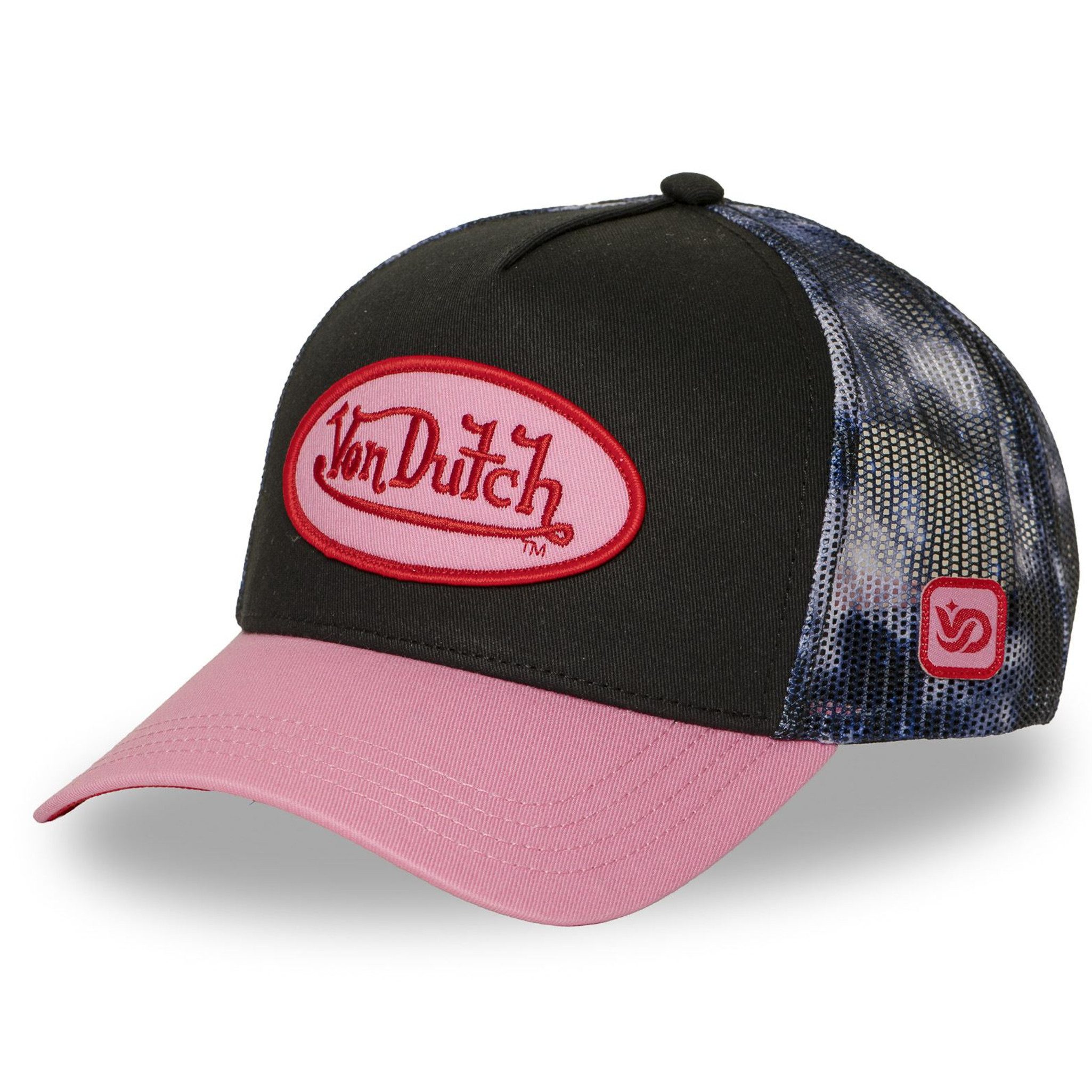 Von Dutch Trucker Cap Von Dutch Originals Trucker Cap VD Patch Baseball Galaxy Mesh (Basecap, Basecap, Meshcap, Trucker Kappe) Mesh am Hinterkopf mit Galaxy-Muster
