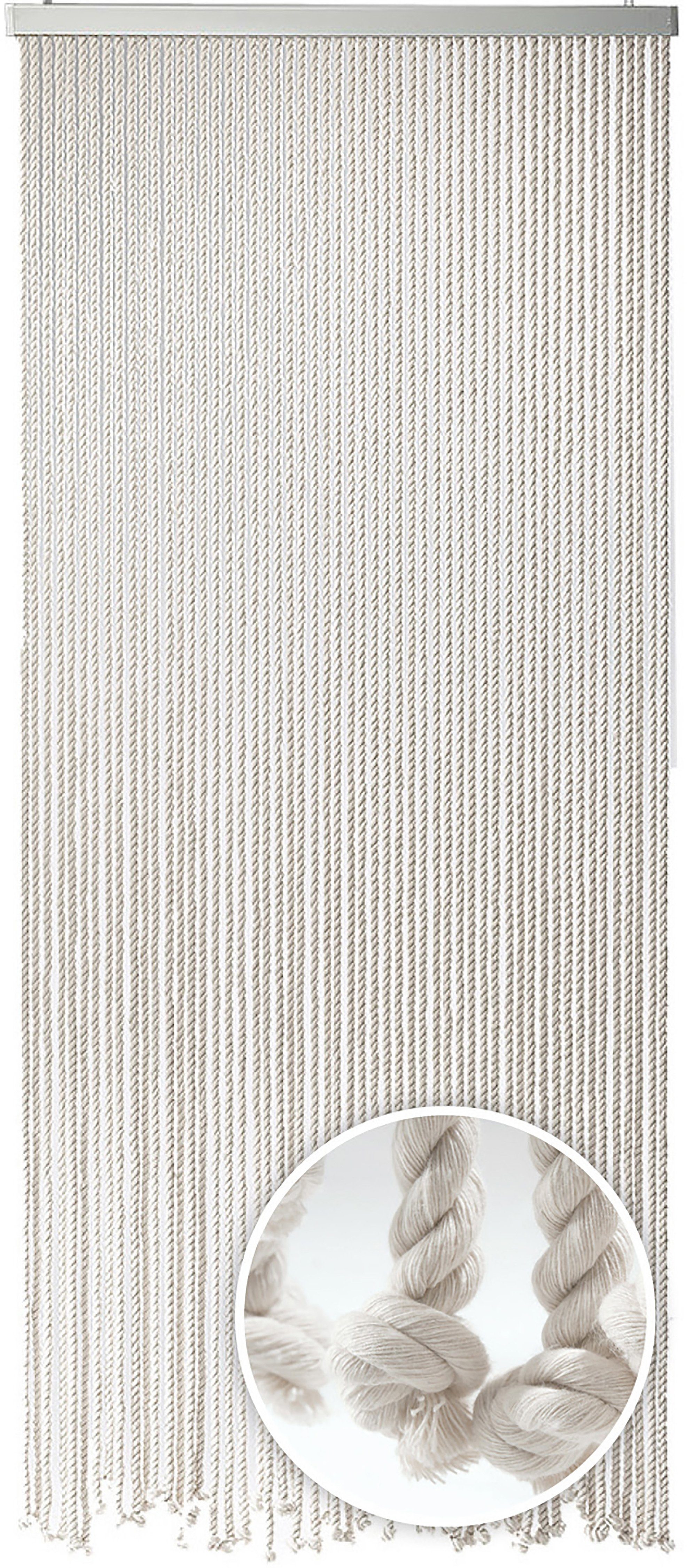 90 weiß Türvorhang Seilvorhang transparent MARITIM Kobolo, St), (1 cm, Ösen