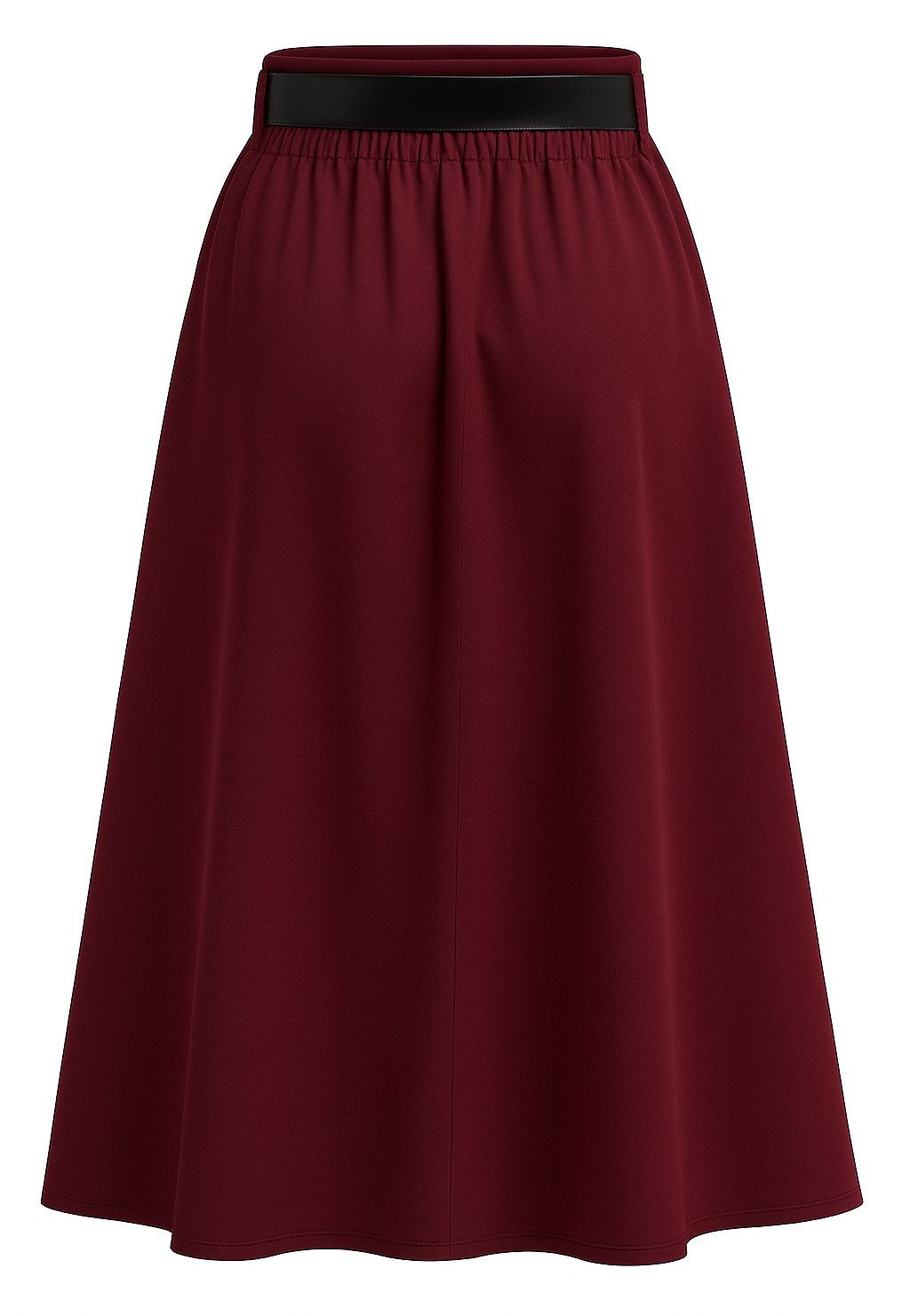 Mississhop A-Linien-Rock Eleganter Faltenrock mit Gürtel – mittellang M.430 günstig online kaufen