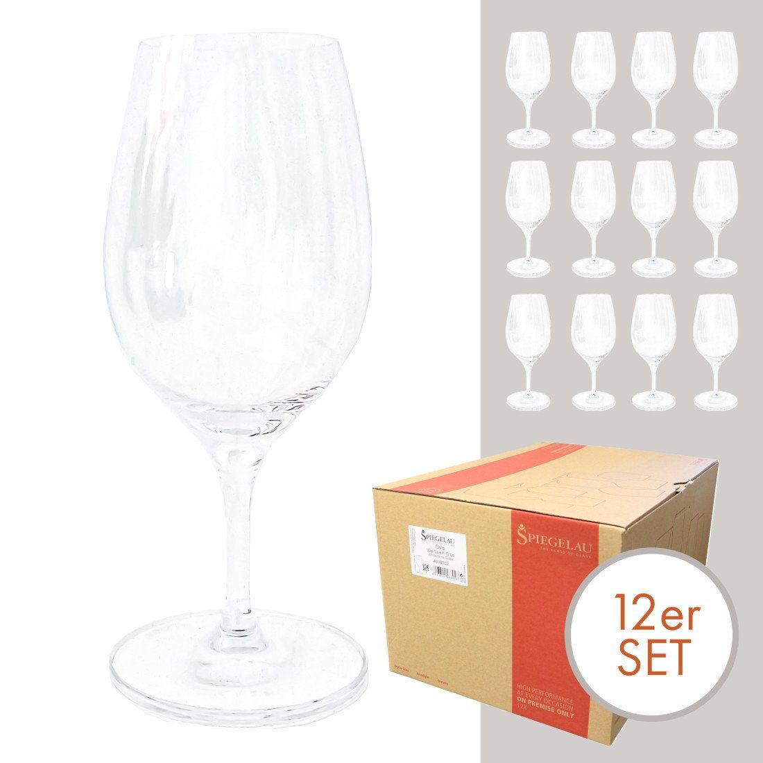 PassionMade Weißweinglas Weißweingläser 12er Set Wein glas Spiegelau, Kristallglas, Spiegelau Weißweingläser 12 Weingläser Set