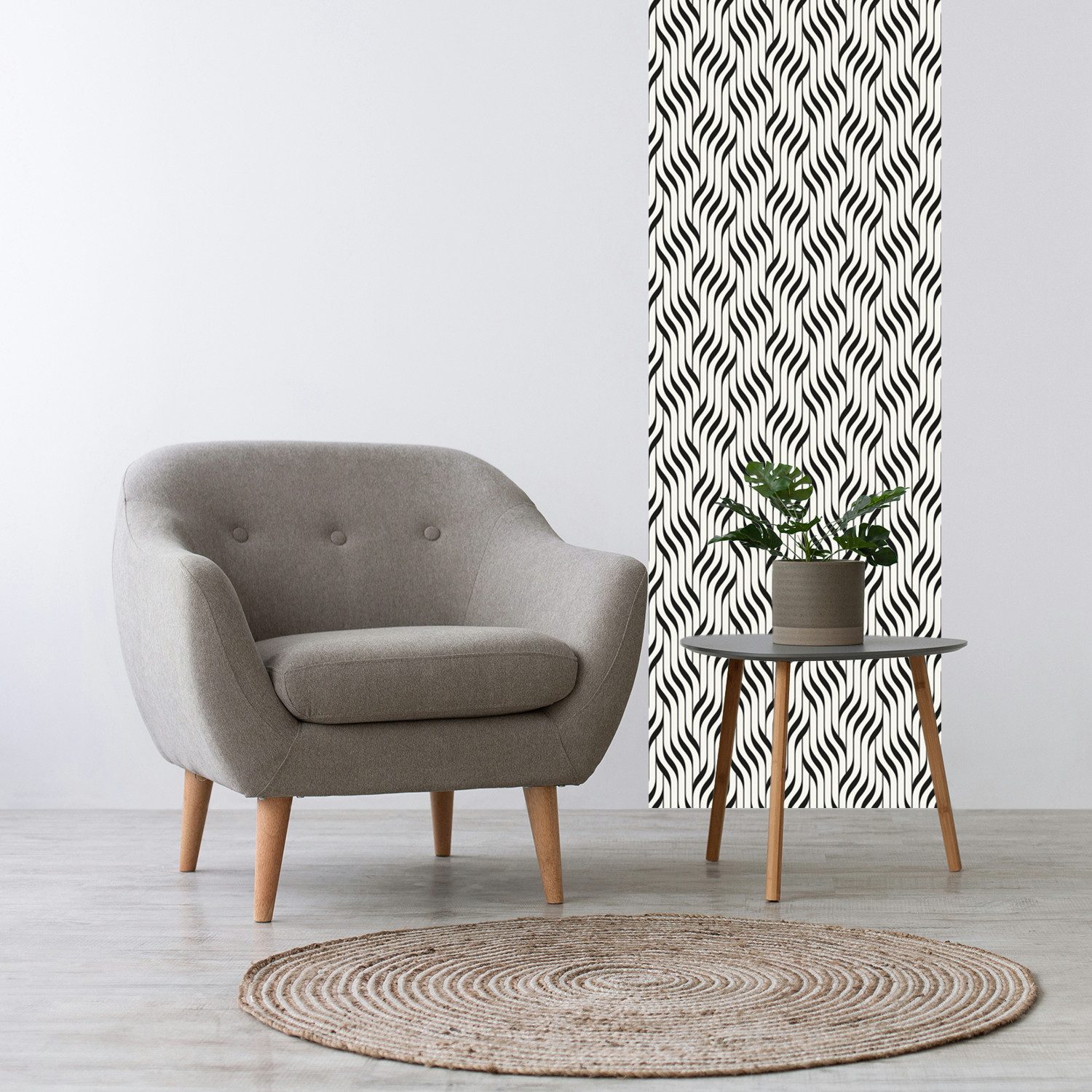 queence 3D-Tapete Abstrakte Linien, selbstklebendes Wandpaneel, texturiert, bedruckt, mehrfarbig, Motiv, (1 St), 60 x 250 cm Fototapete, Mustertapete, Anbringung ohne Kleister
