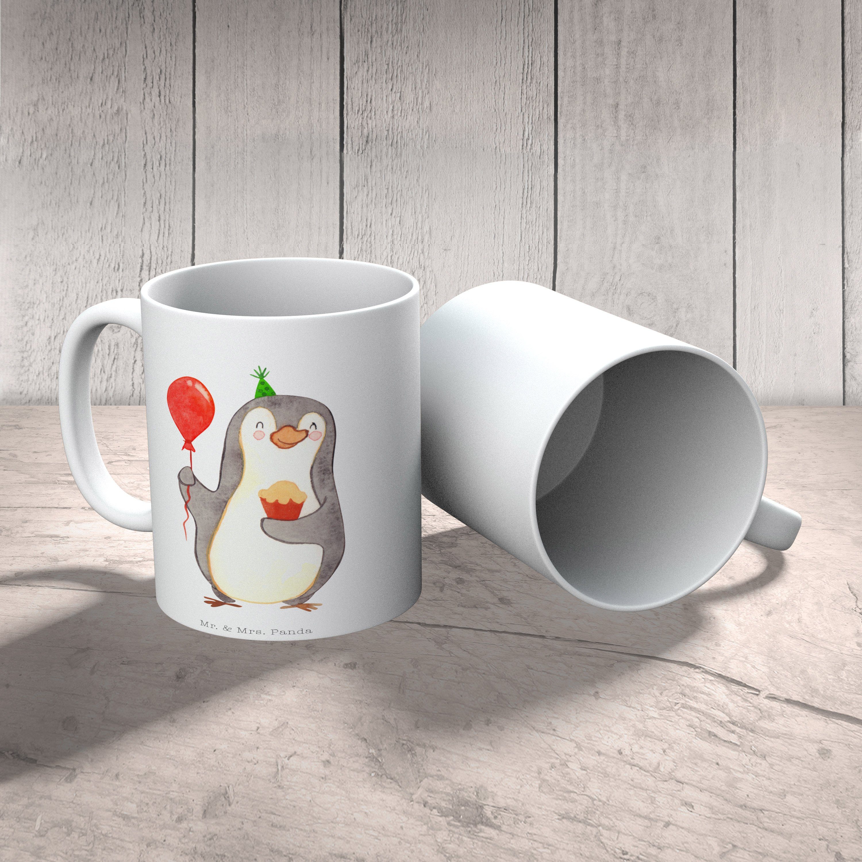 Mr. & Mrs. Panda - - Tasse Büro Tasse, Geburtstagsgeschenk, Weiß Pinguin Geburtstag Keramik Geschenk