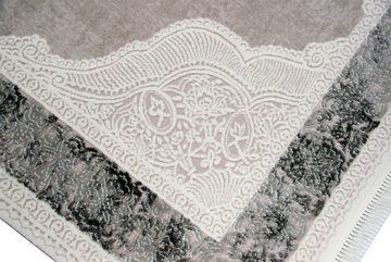 Wollteppich Teppich Wollteppich Ornamente Oriental creme grau auch in oval erhältlich, Carpetia, rechteckig, Höhe: 11 mm, Maschinengewebt