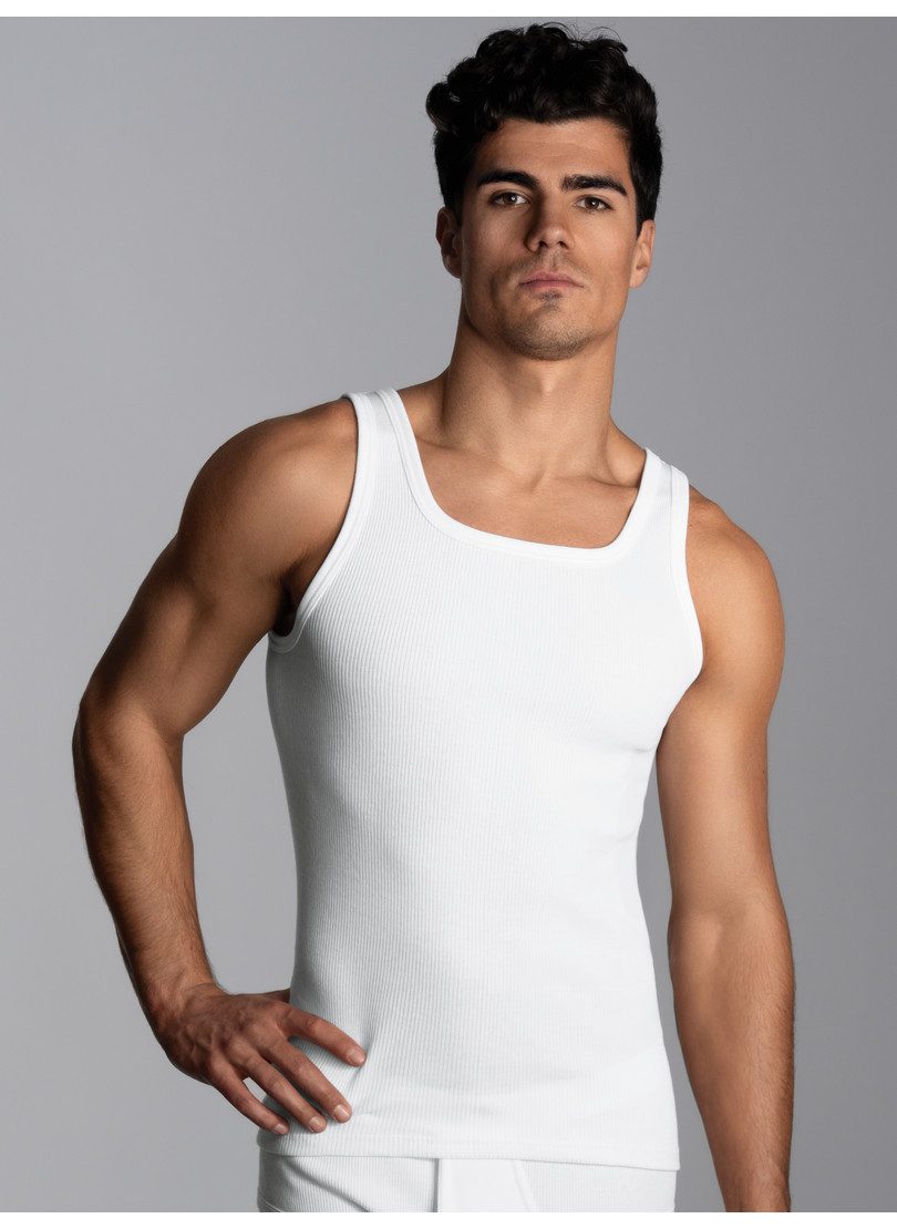 Trigema Achselhemd TRIGEMA Unterhemd Doppelripp im Doppelpack (2-St)