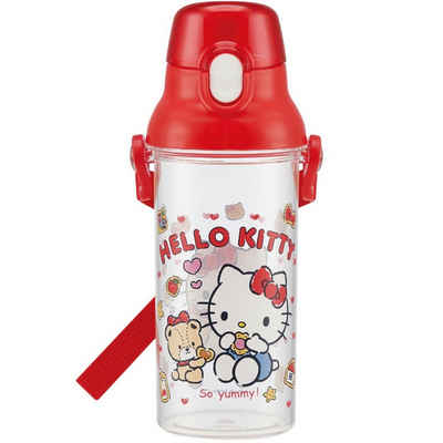 Skater Trinkflasche Hello Kitty durchsichtige Trinkflasche 500ml Made in Japan