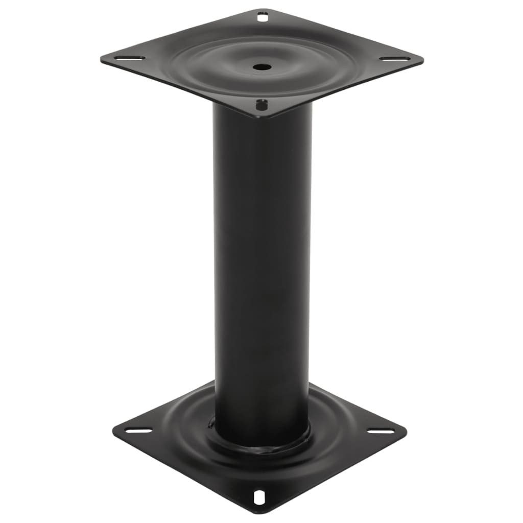vidaXL Segelboot Stuhlfuß für Bootssitz Schwarz 33 cm Stahl, (1-St)