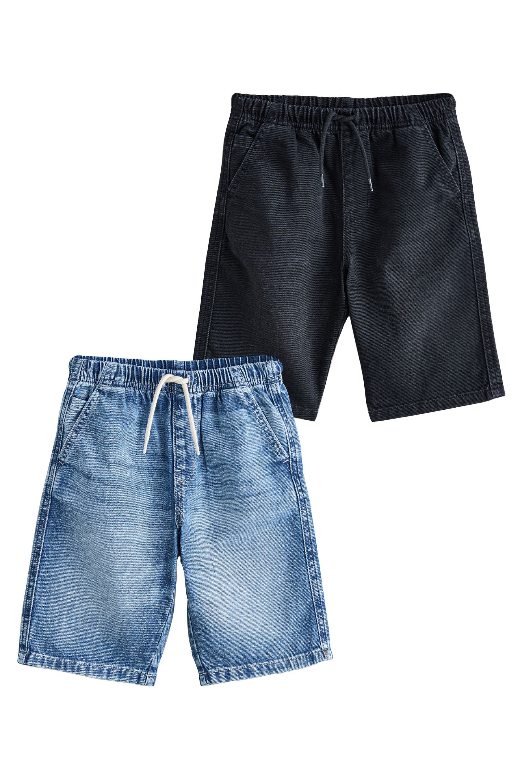 Shorts Denim-Bermudashorts aus 100 % Baumwolle 2er-Pack
