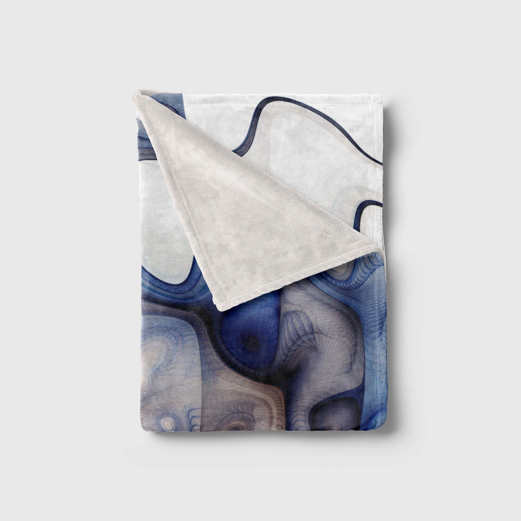 Sinus Art Abstrakte A, Handtuch Muster Kunstvoll (1-St), Handtuch Handtücher Baumwolle-Polyester-Mix Kuscheldecke mit Fotomotiv Saunatuch Strandhandtuch